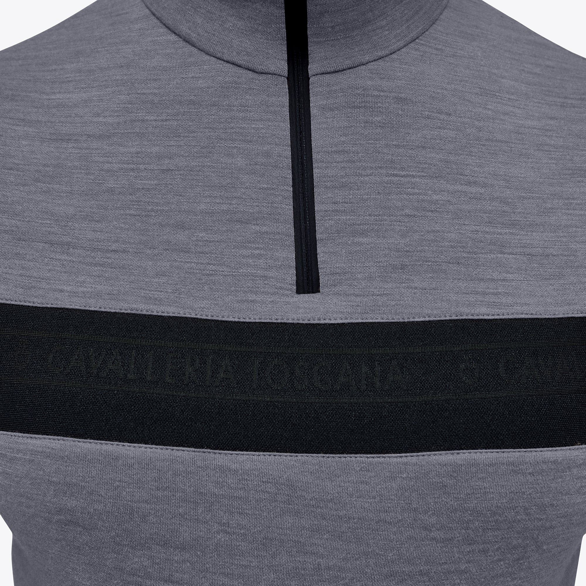 Cavalleria Toscana Tech Wool Mock Turtle Polo - Iron Grey