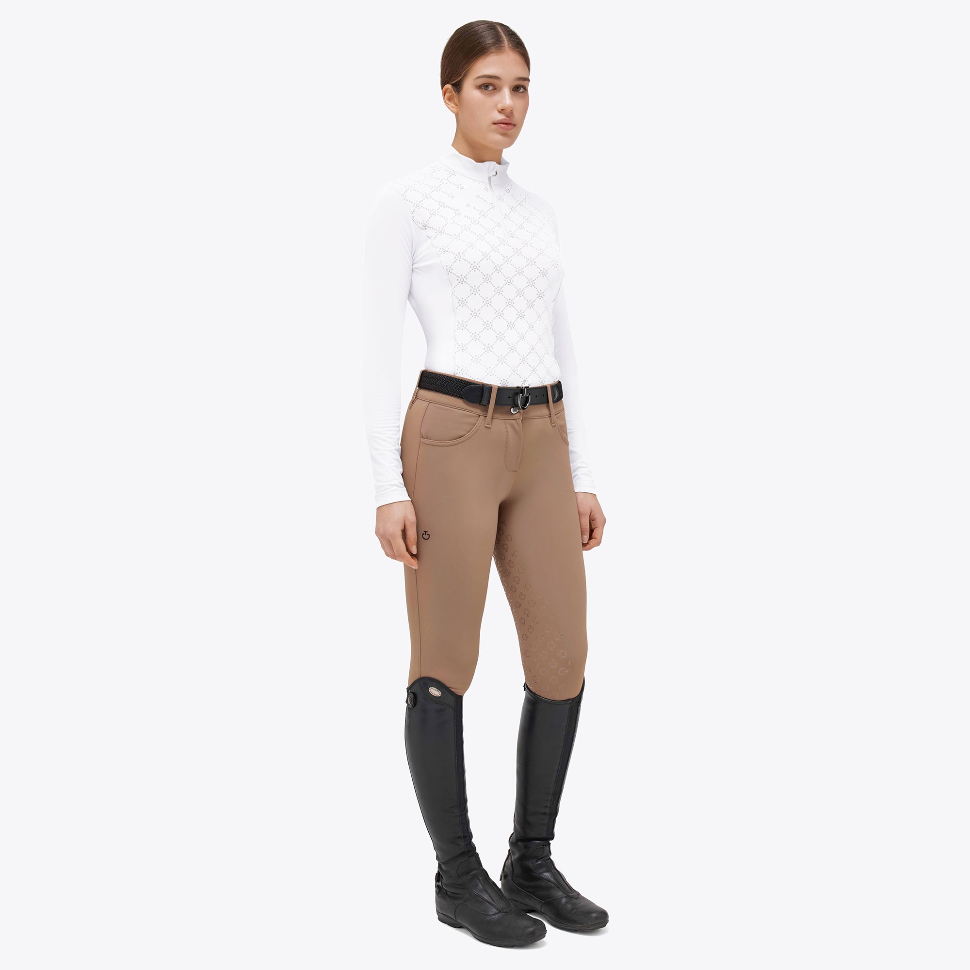 Cavalleria Toscana Lightweight Jersey Fleece - White