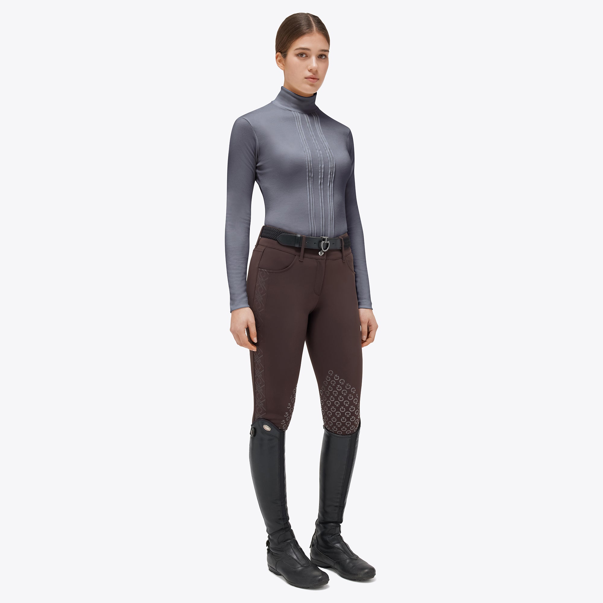 Cavalleria Toscana Turtle neck Polo - Iron Grey POD364
