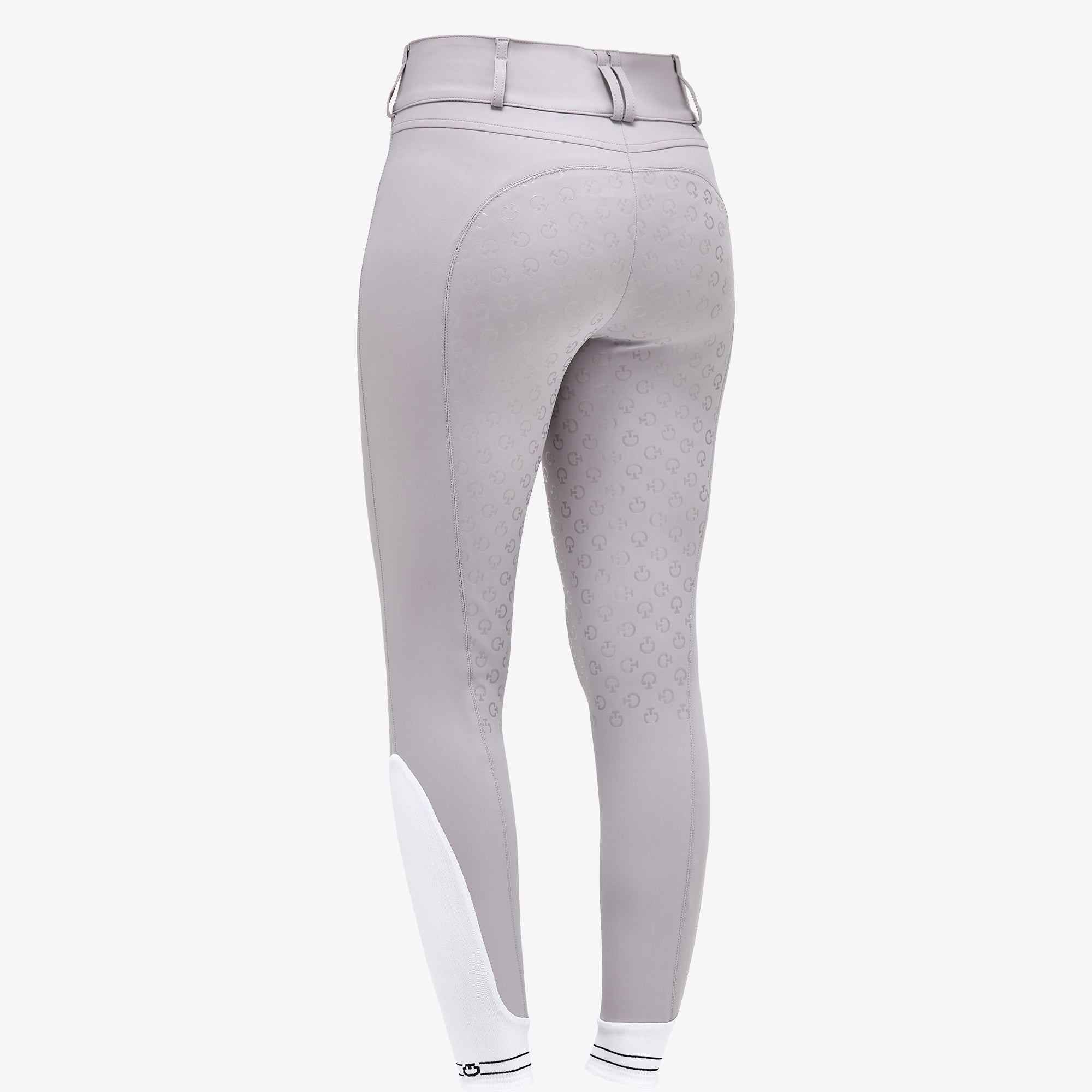 Cavalleria Toscana High Waist Full Grip Breech - Light Grey PAD157