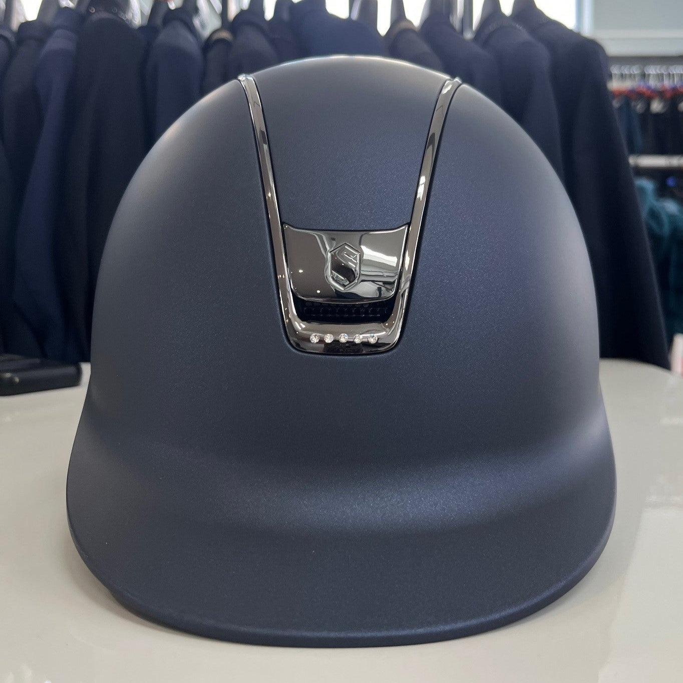 Samshield Shadowmatt 2.0 Blue with five front crystals (all sizes)- in stock and ready to ship!