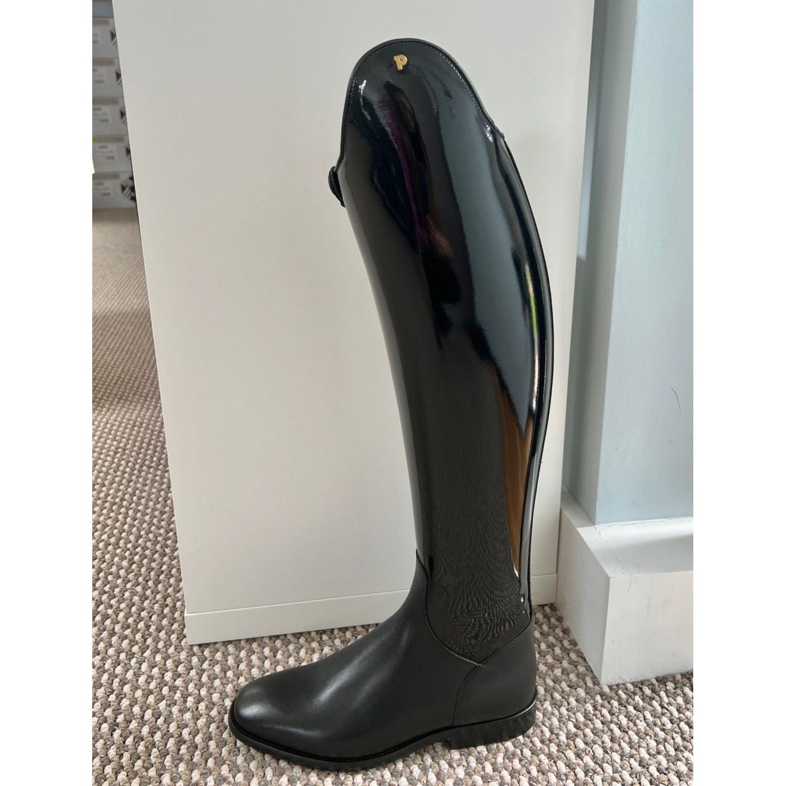 Petrie Bergamo Boots - Patent - We have some in stock but most sizes are to order