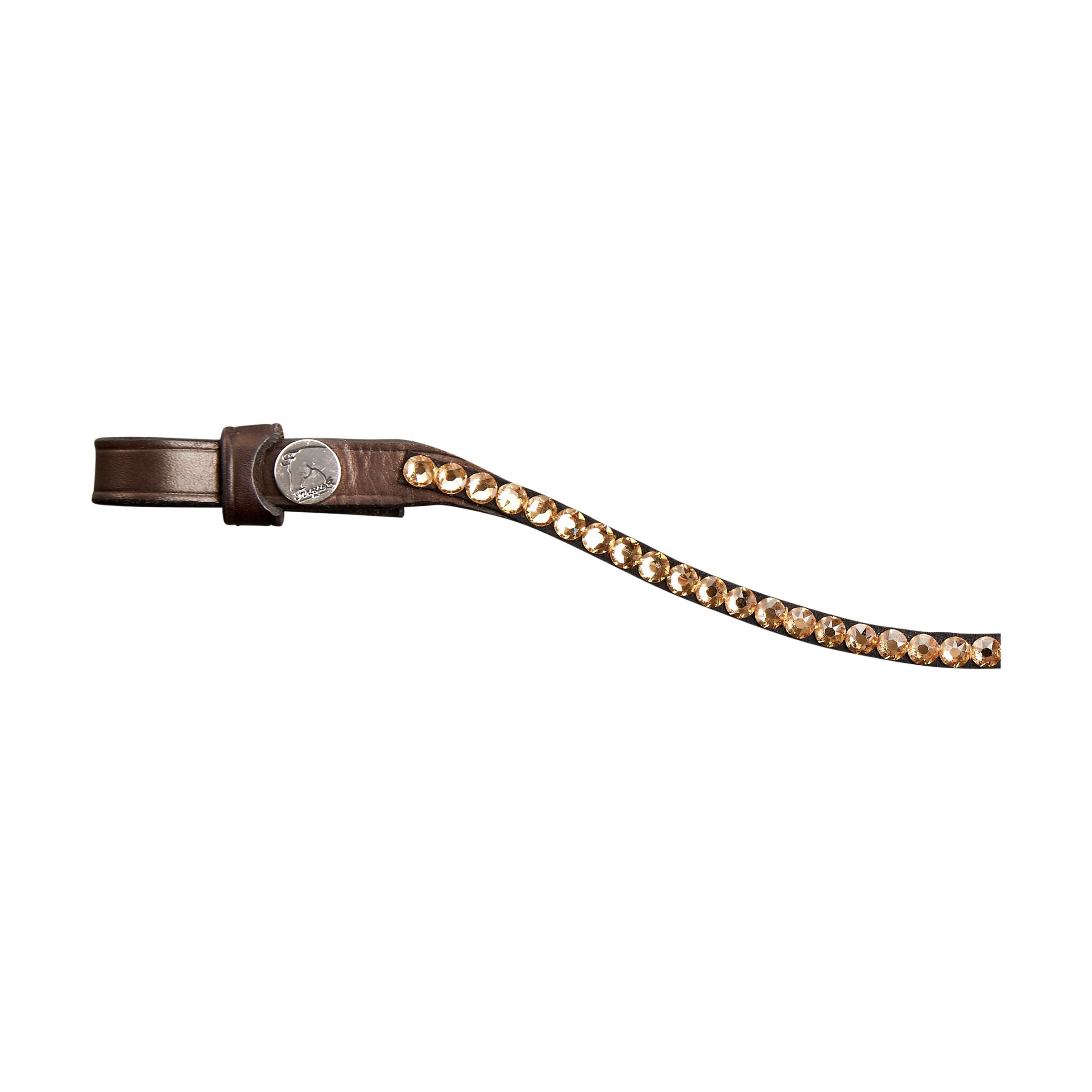 Finesse Crystal Browband Brown Leather