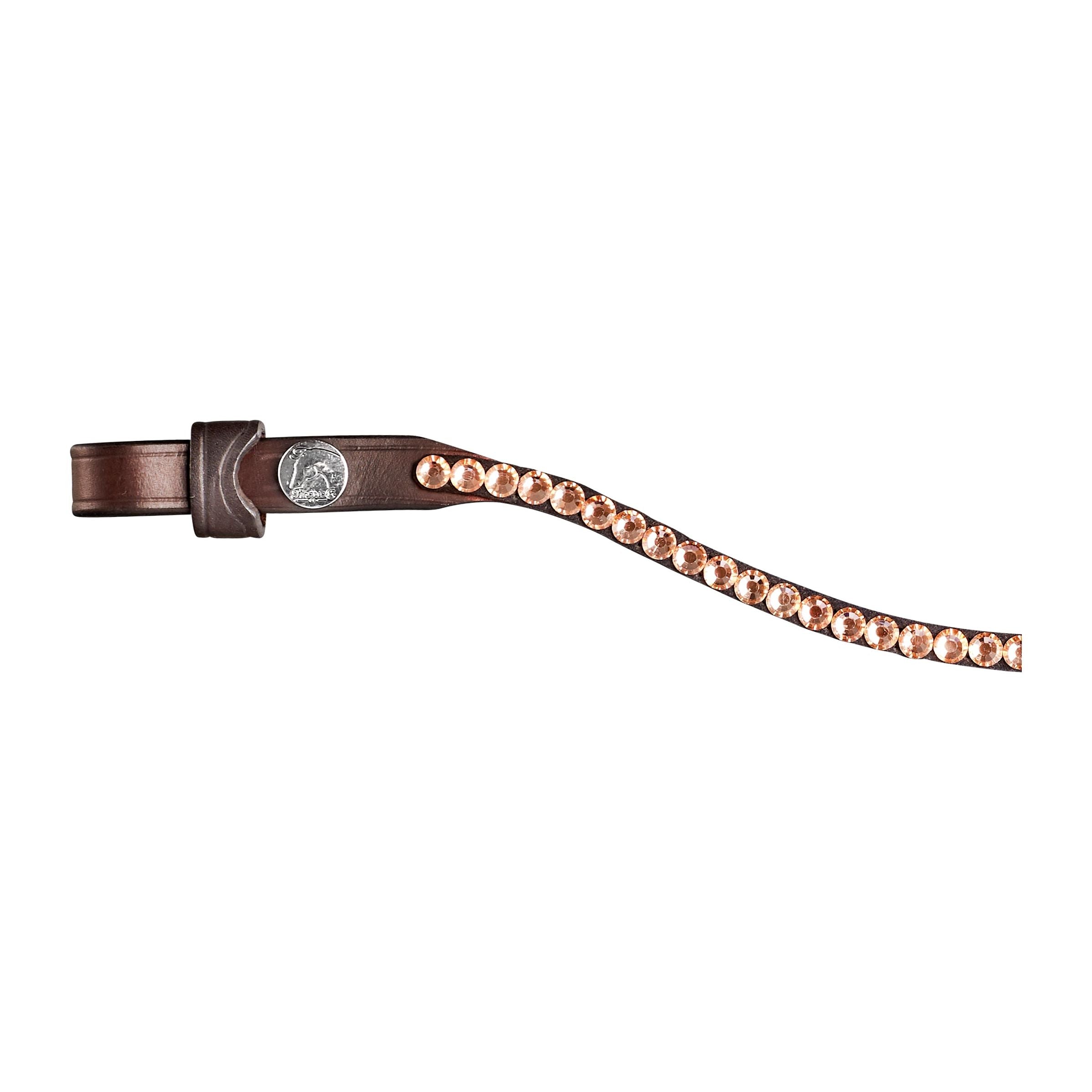 Finesse Crystal Browband Brown Leather