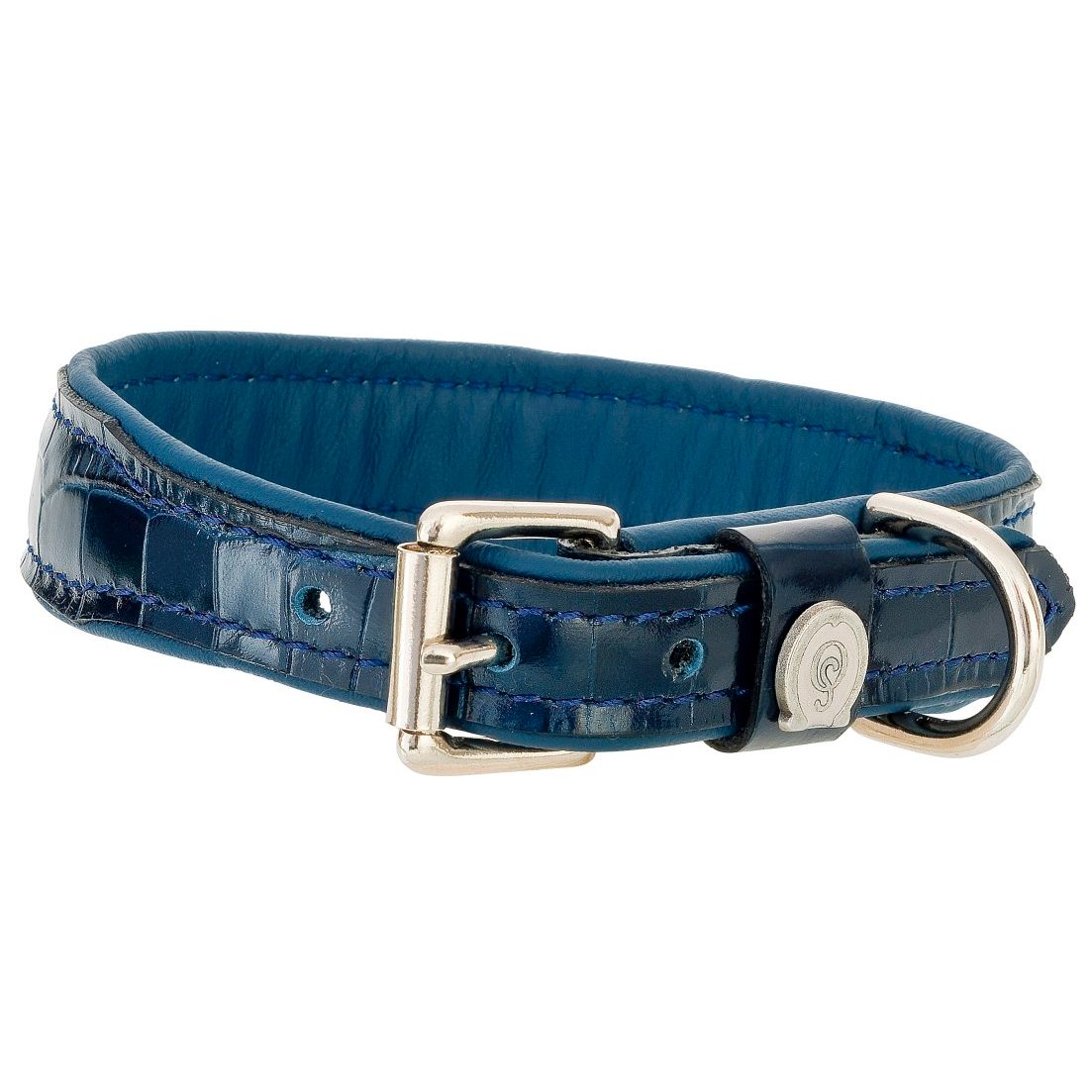 Otto Schumacher Croco Optic Leather Dog Collar