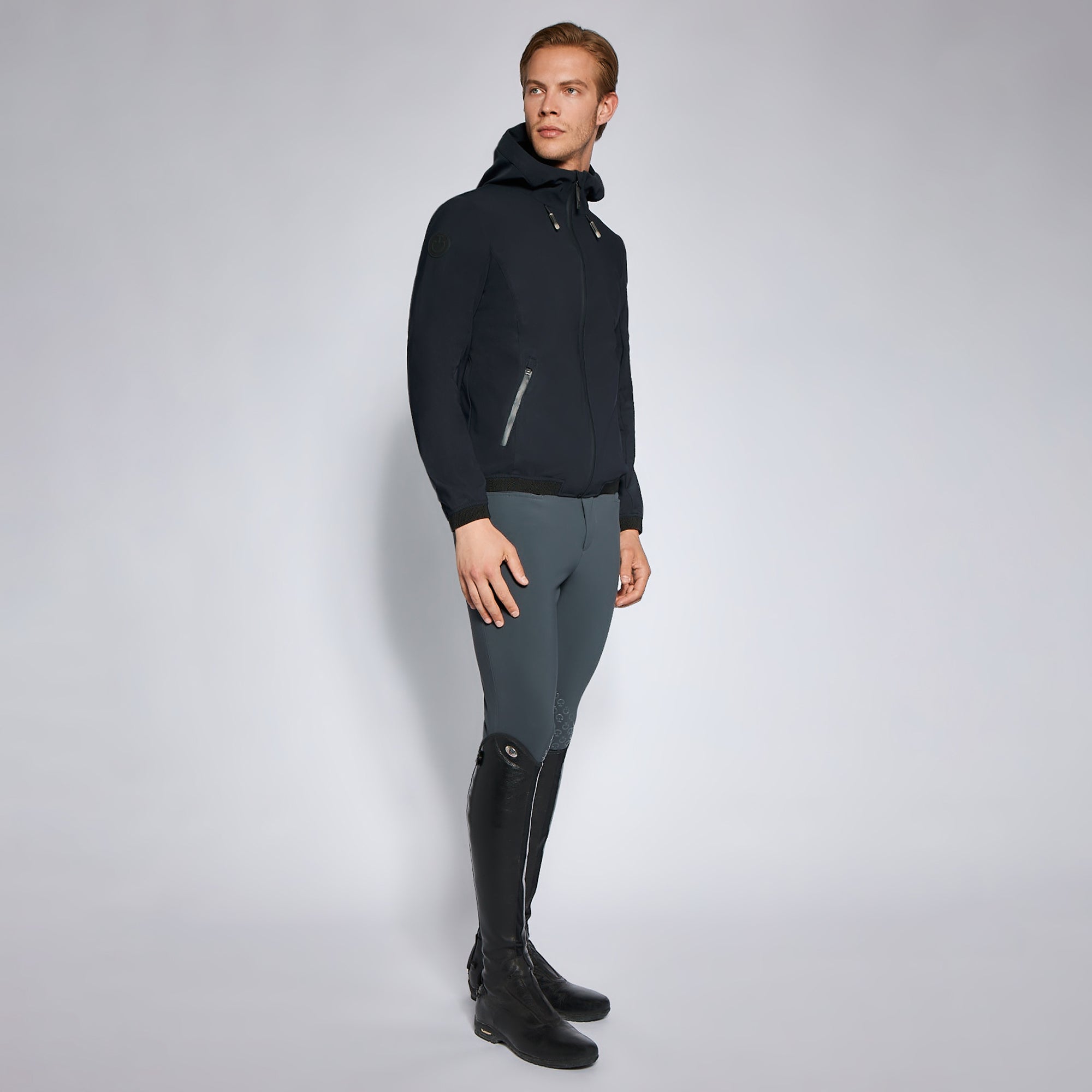 Cavalleria Toscana Mens Jersey Hooded Softshell Jacket- GIU295