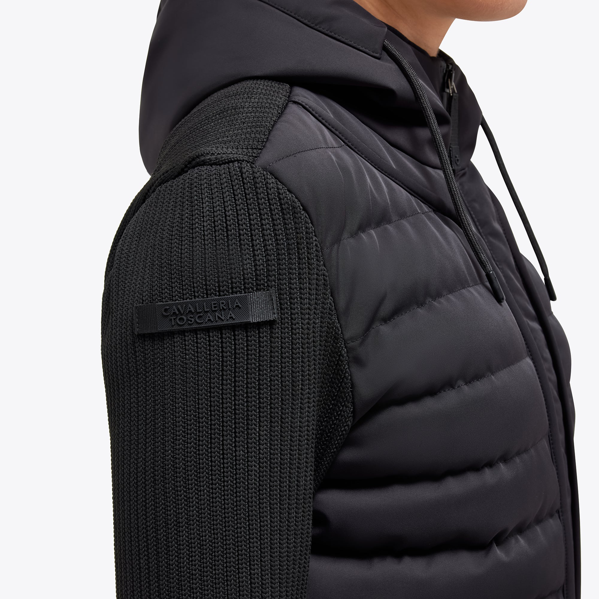 Cavalleria Toscana SS24 Black Hybrid Jacket