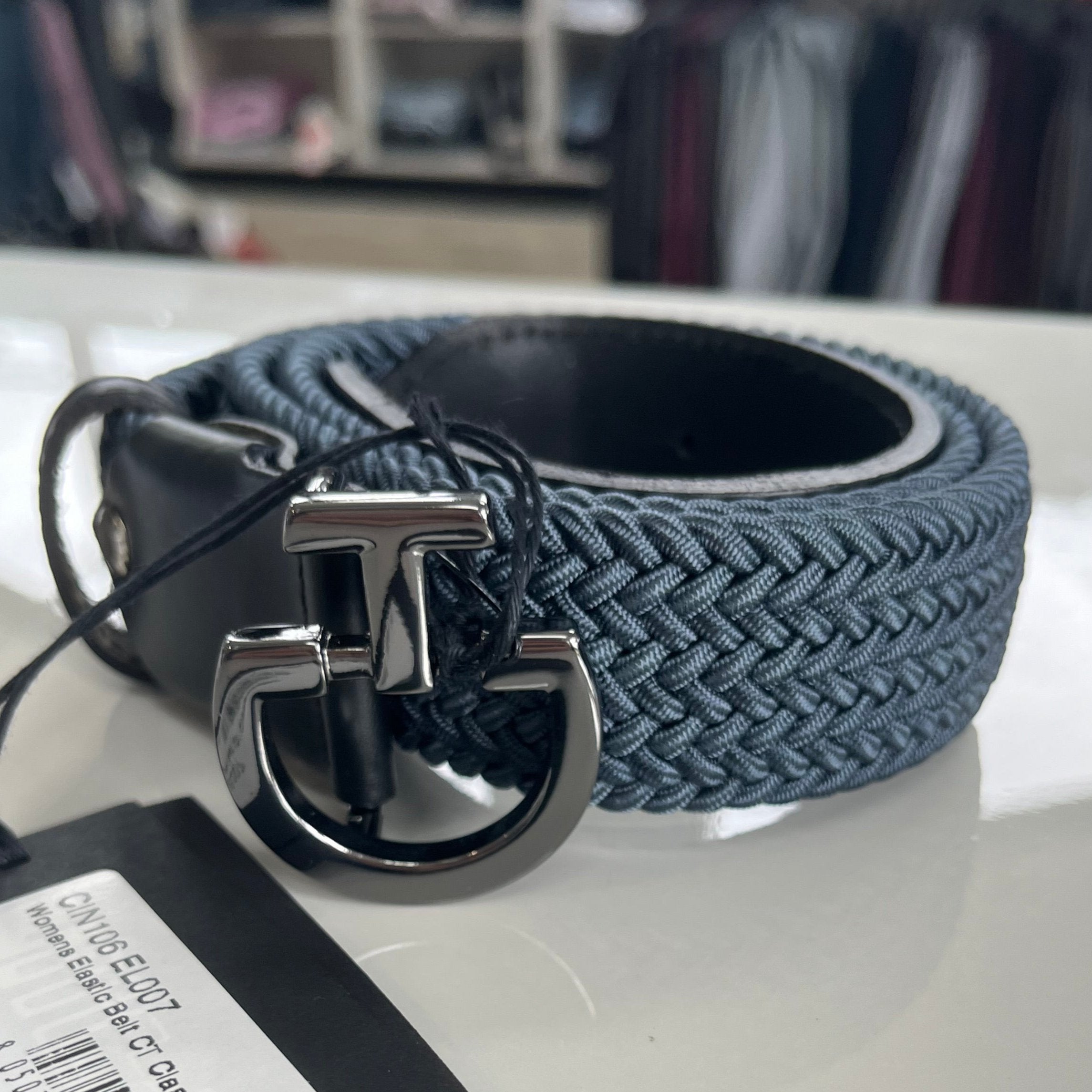 Cavalleria Toscana elastic belt CT clasp- Atlantic Blue CIN106
