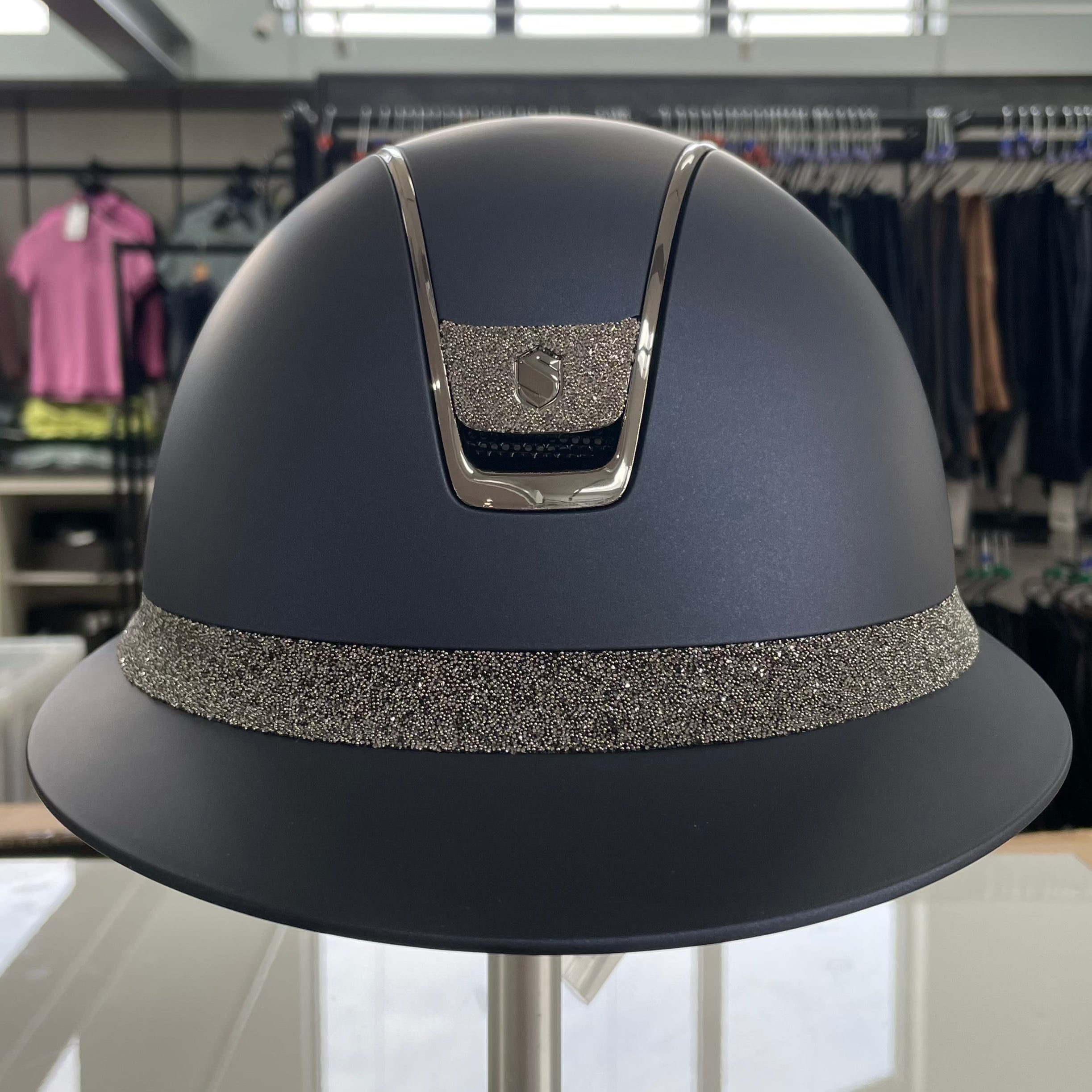 Samshield Miss Shield 2.0 Blue with crystal metal eclipse badge and frontal band (small and medium available)- in stock and ready to ship!
