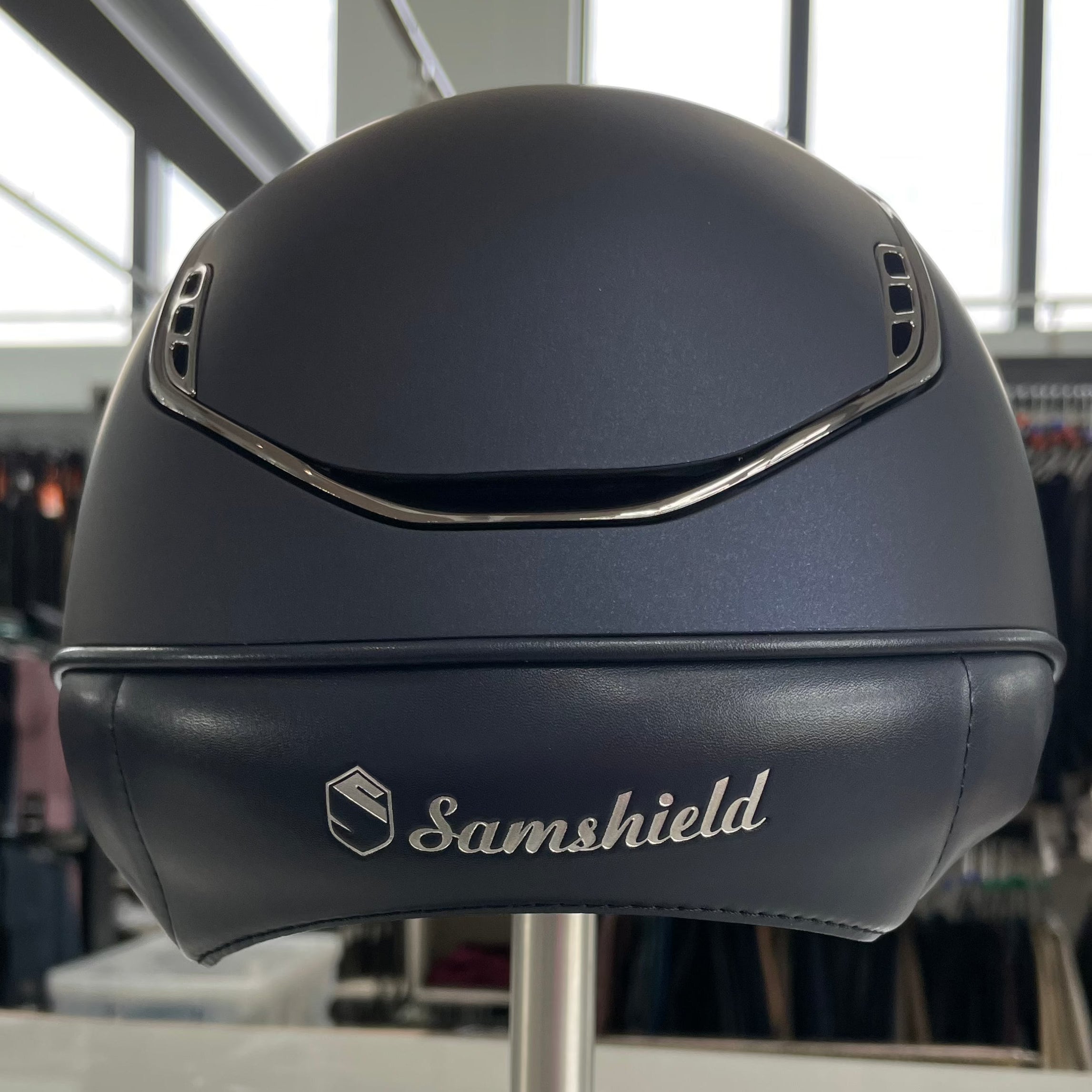 Samshield Miss Shield 2.0 Blue with crystal metal eclipse badge and frontal band (small and medium available)- in stock and ready to ship!