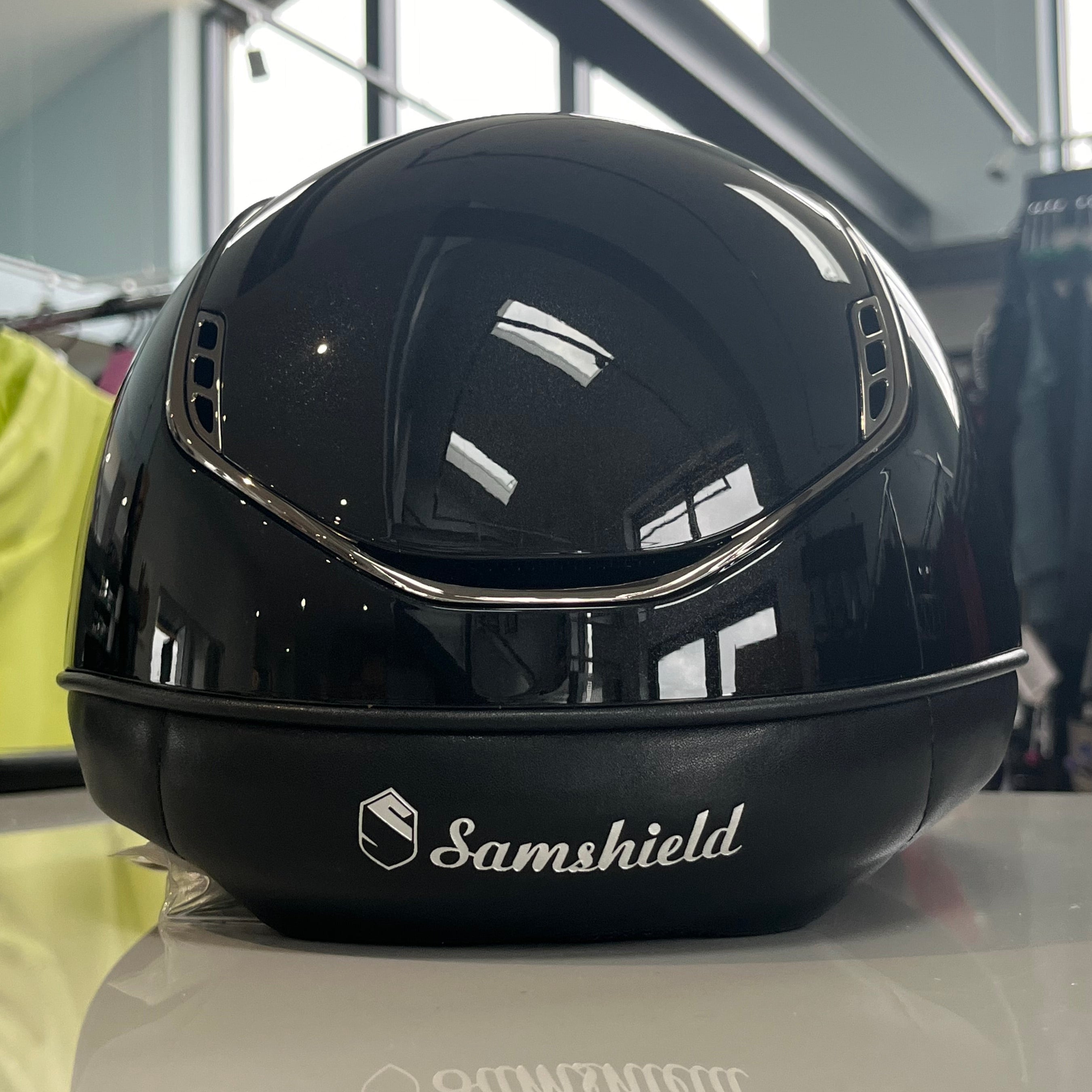 Samshield Miss Shield 2.0 Black glossy with 5 front crystals M- in stock and ready to ship!