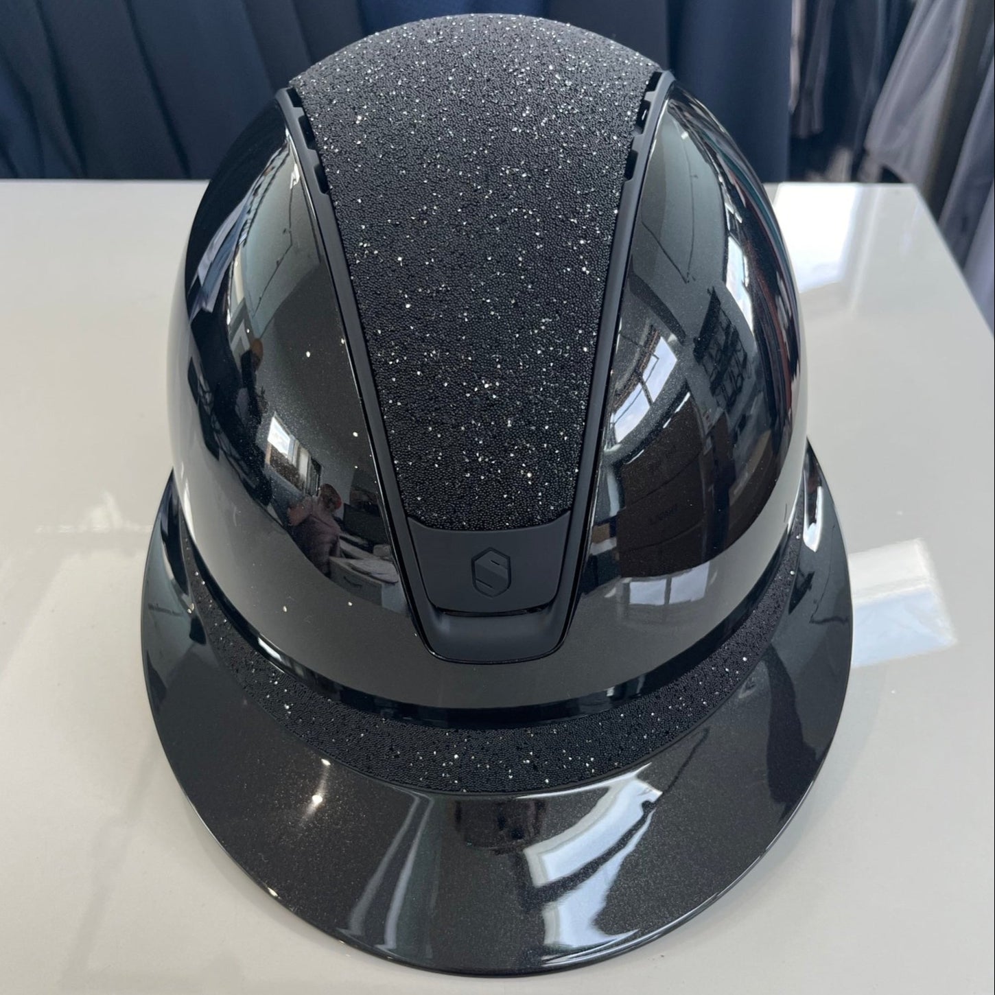Samshield Miss Shield 2.0 Black Glossy with black Swarovski top and frontal band Small & Medium - in stock and ready to ship!