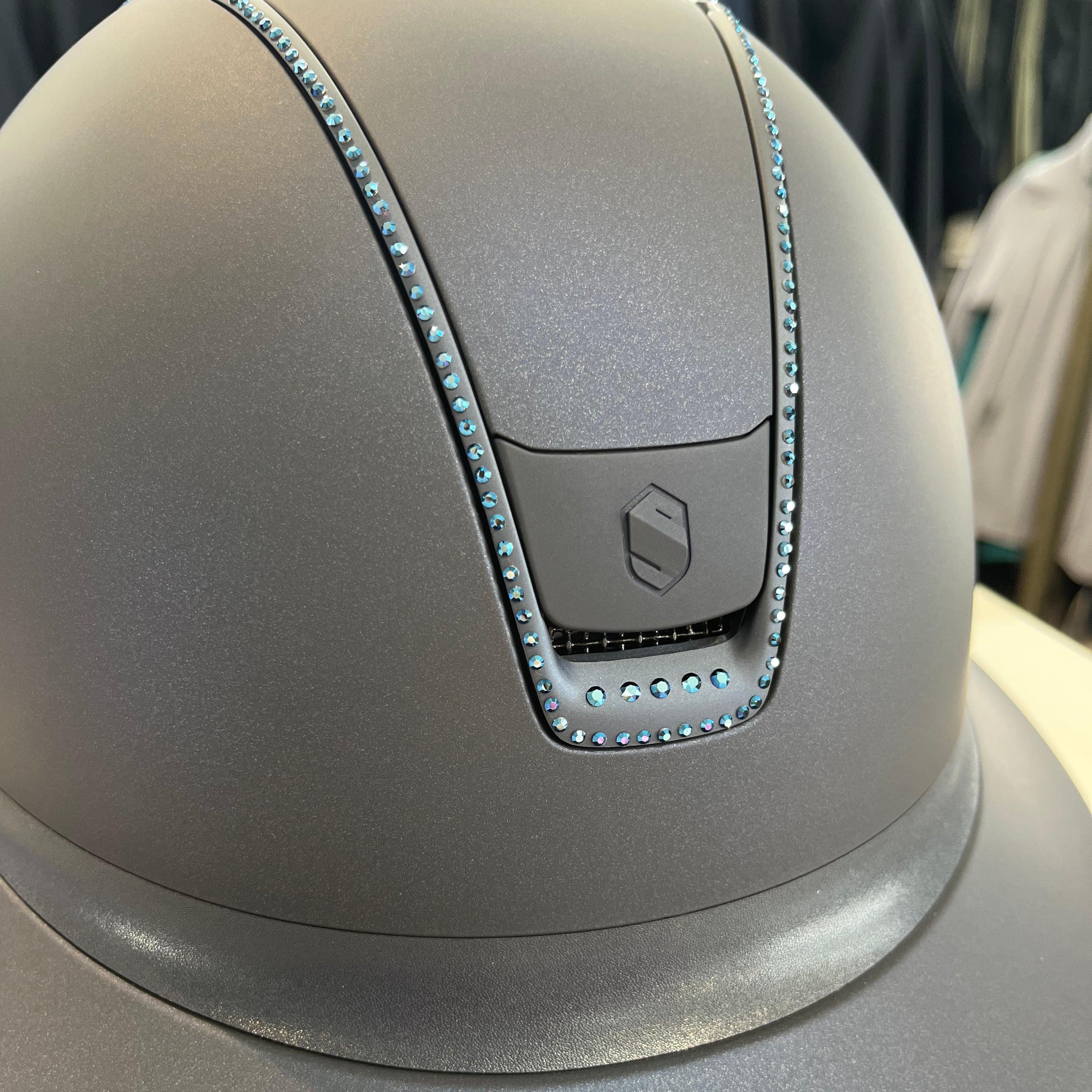 Samshield Miss Shield 2.0 Blue with swarovski crystal trim and front crystals - in stock and ready to ship!