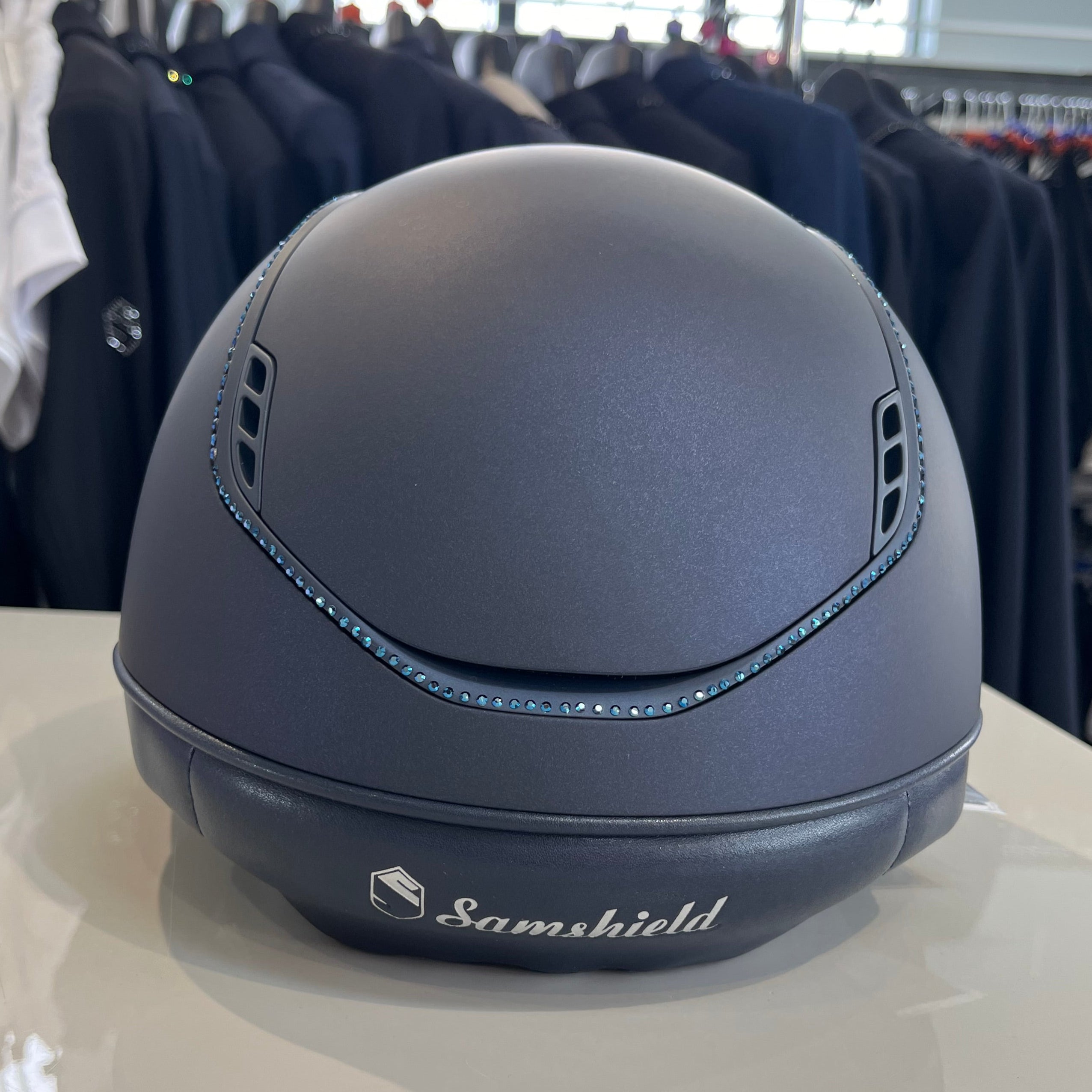Samshield Miss Shield 2.0 Blue with swarovski crystal trim and front crystals - in stock and ready to ship!