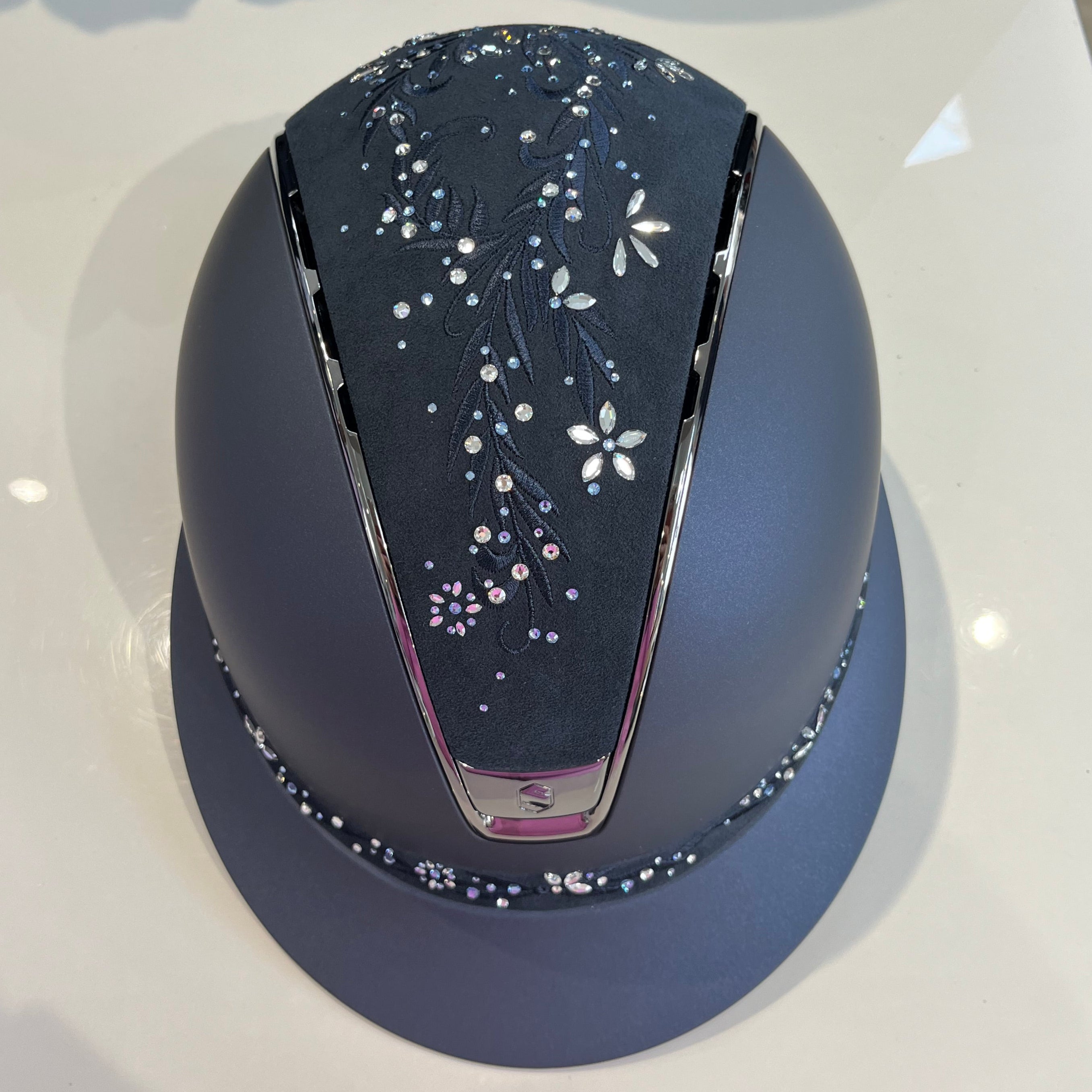 Samshield MissShield 2.0 Blue with flower jewel top and frontal band M- in stock and ready to ship!