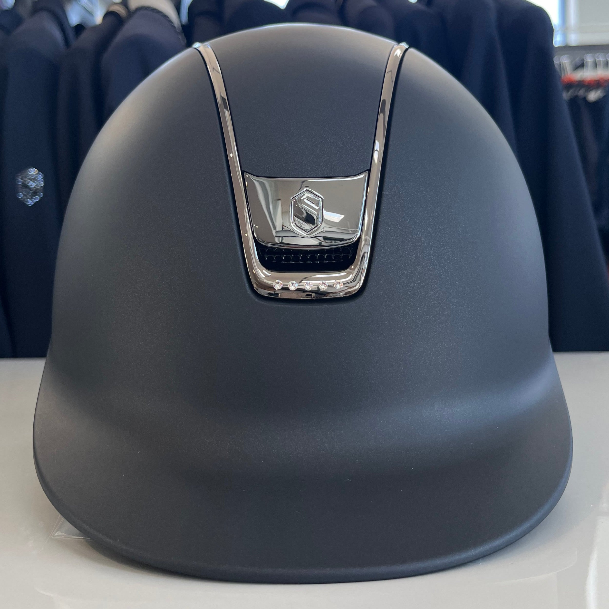 Samshield Shadowmatt 2.0 Black with 5 front swarovski crystals S- in stock and ready to ship!