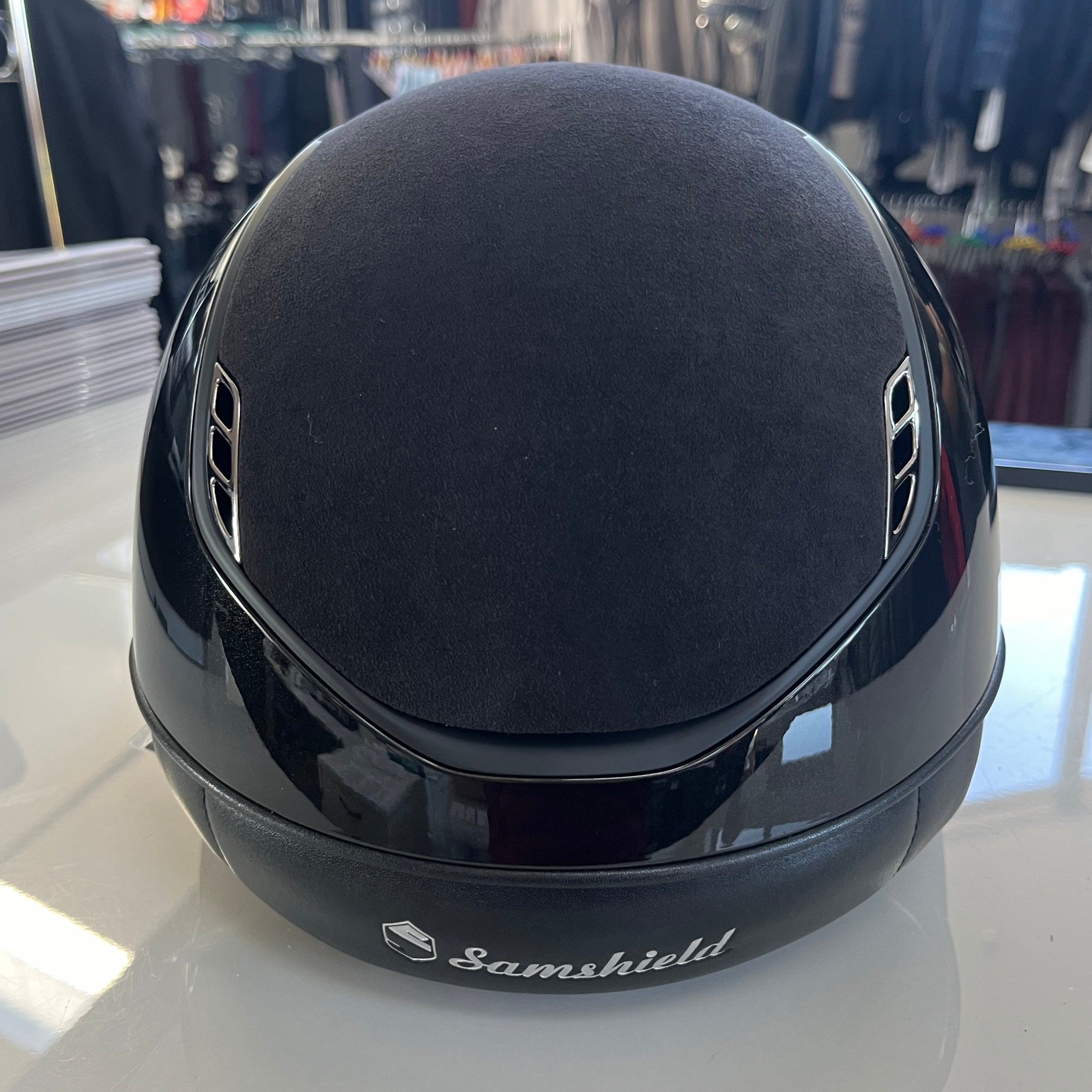 Samshield Miss Shield Black Glossy, alcantara and crystal badge
