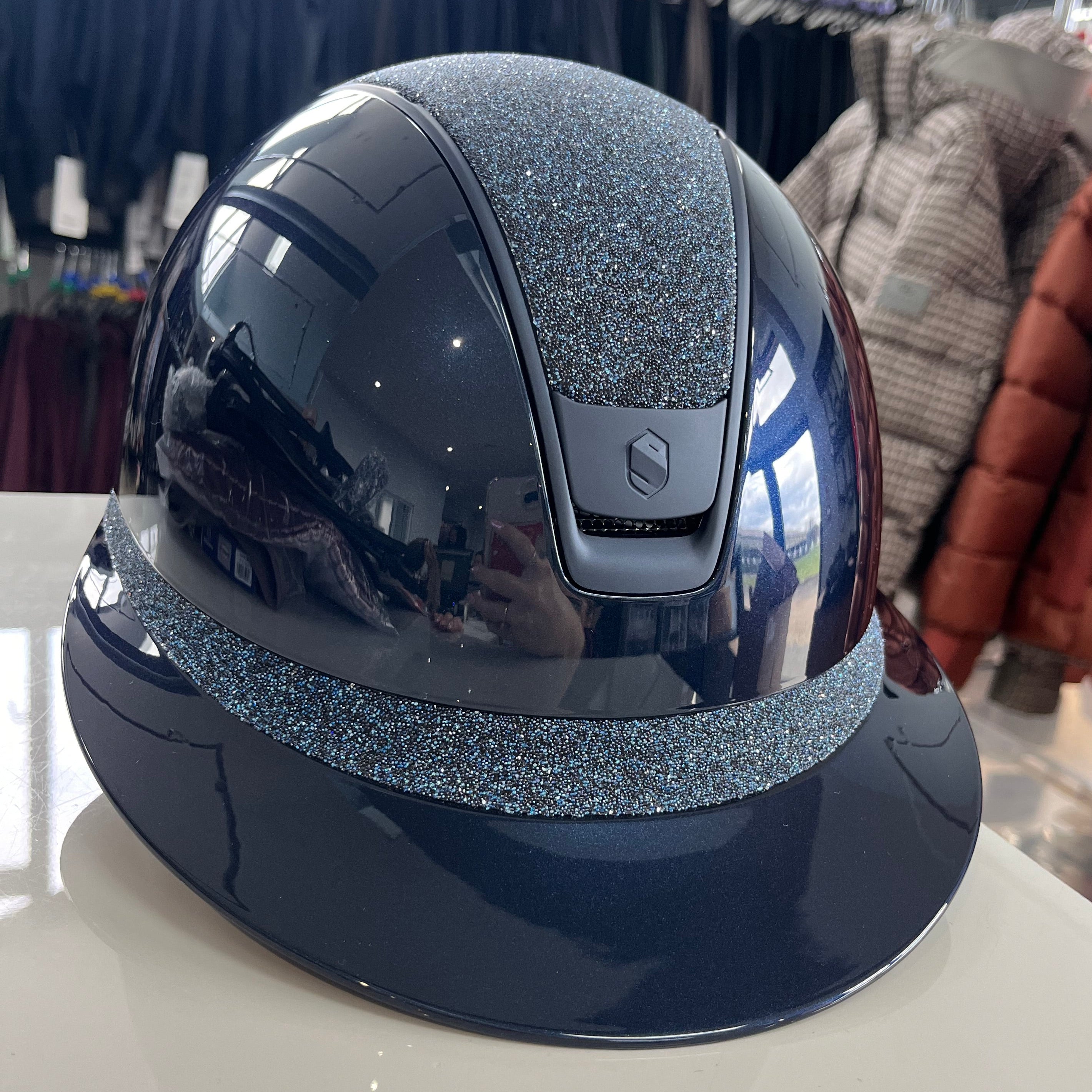 Samshield Miss Shield 2.0 Blue with Swarovski top and frontal band M - in stock and ready to ship!