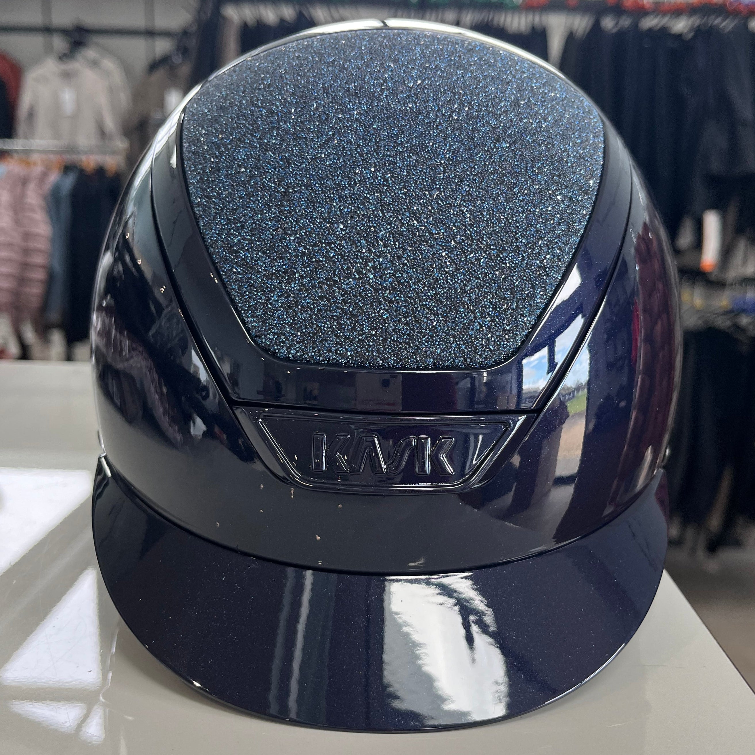 Kask Dogma Pure Shine Atlantic Blue with swarovski carpet S- in stock and ready to ship!
