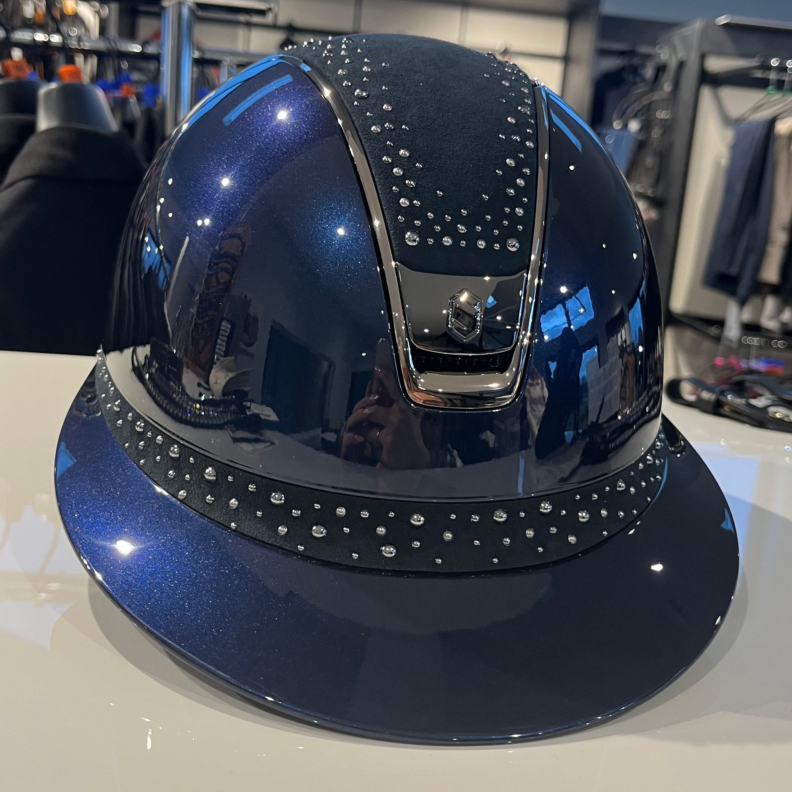 Samshield Miss Shield 2.0 Blue glossy with night pearl top and frontal band M - in stock and ready to ship!