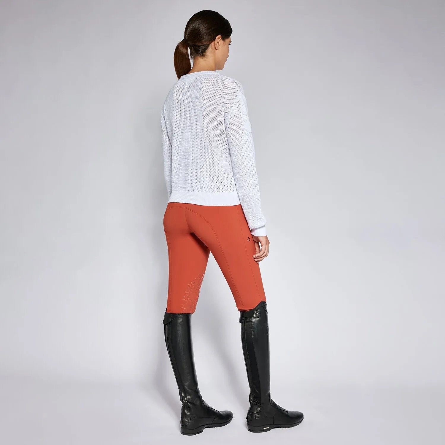 Cavalleria Toscana Cotton Knit Crew Neck Sweater- MAD139