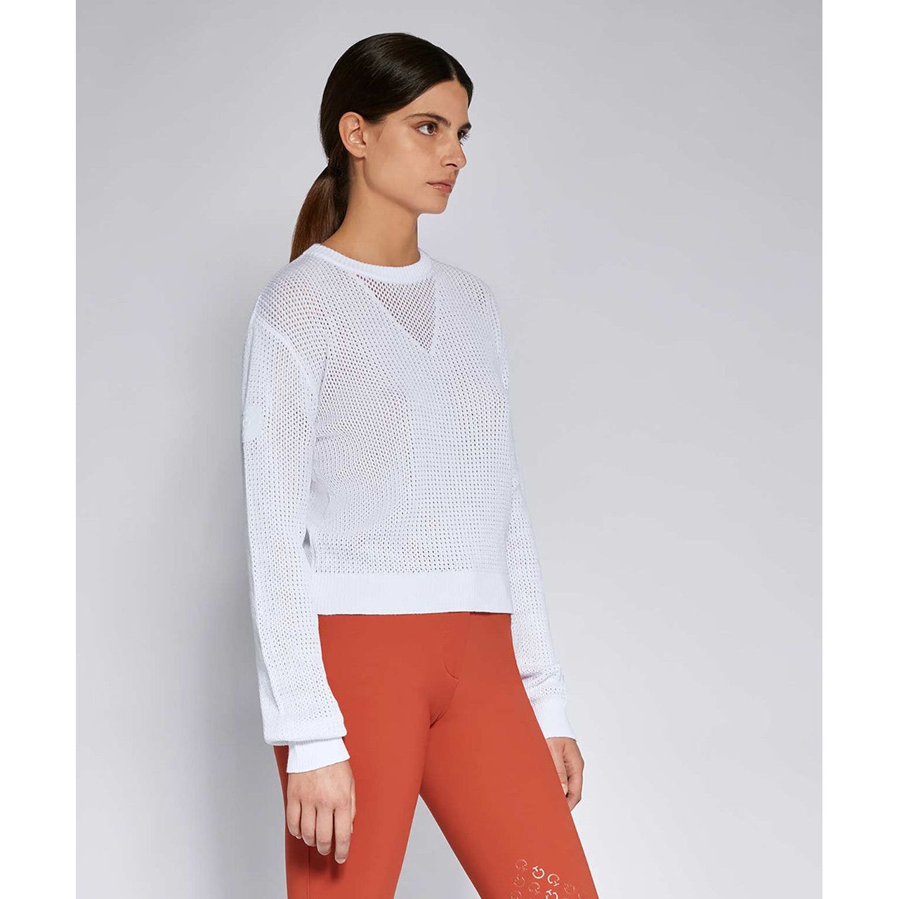 Cavalleria Toscana Cotton Knit Crew Neck Sweater- MAD139