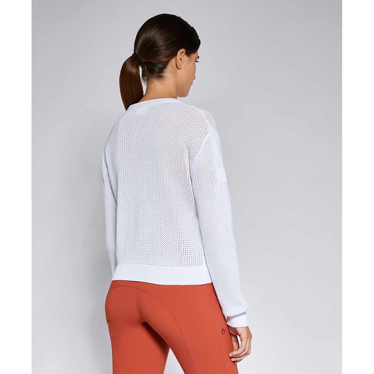 Cavalleria Toscana Cotton Knit Crew Neck Sweater- MAD139