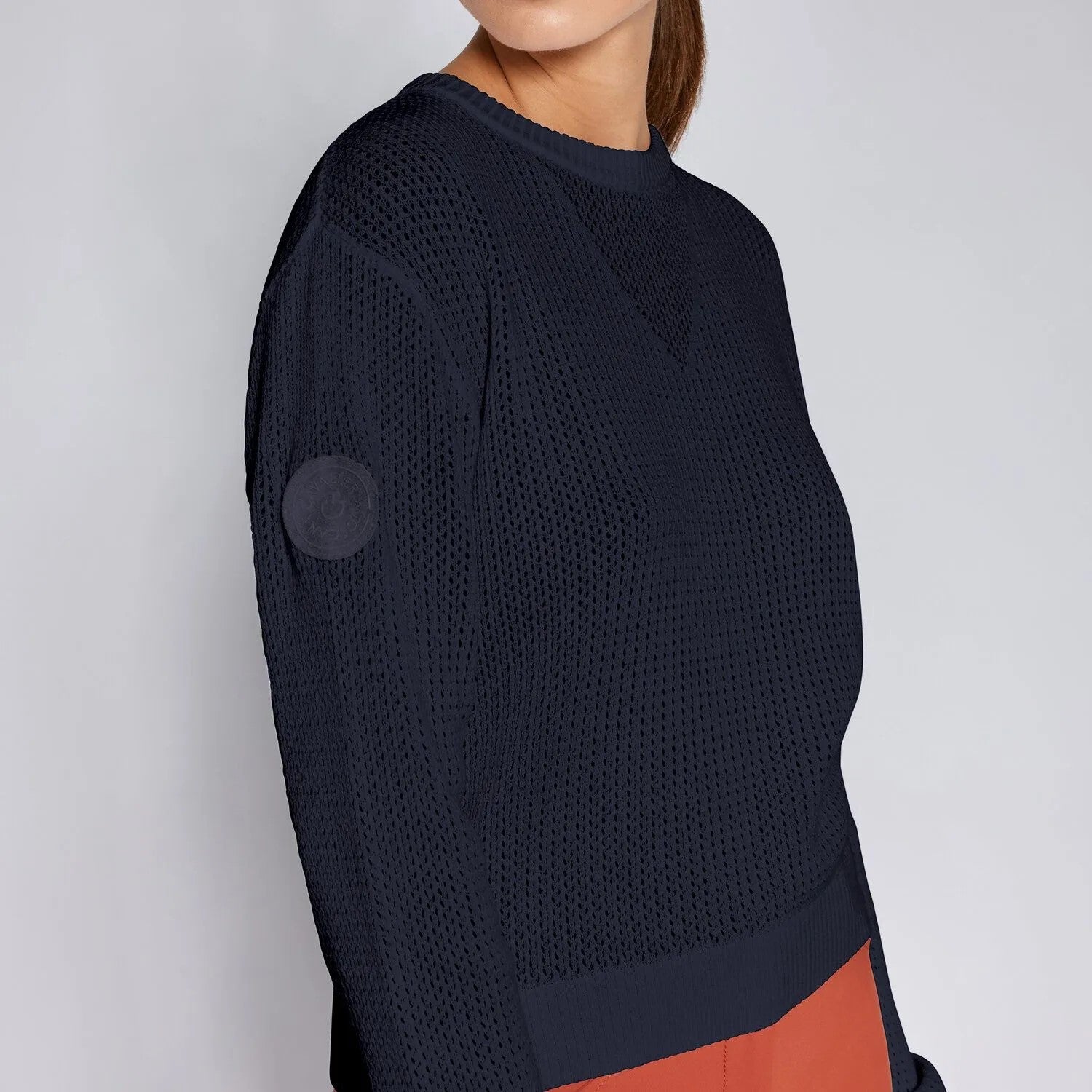 Cavalleria Toscana Cotton Knit Crew Neck Sweater- MAD139