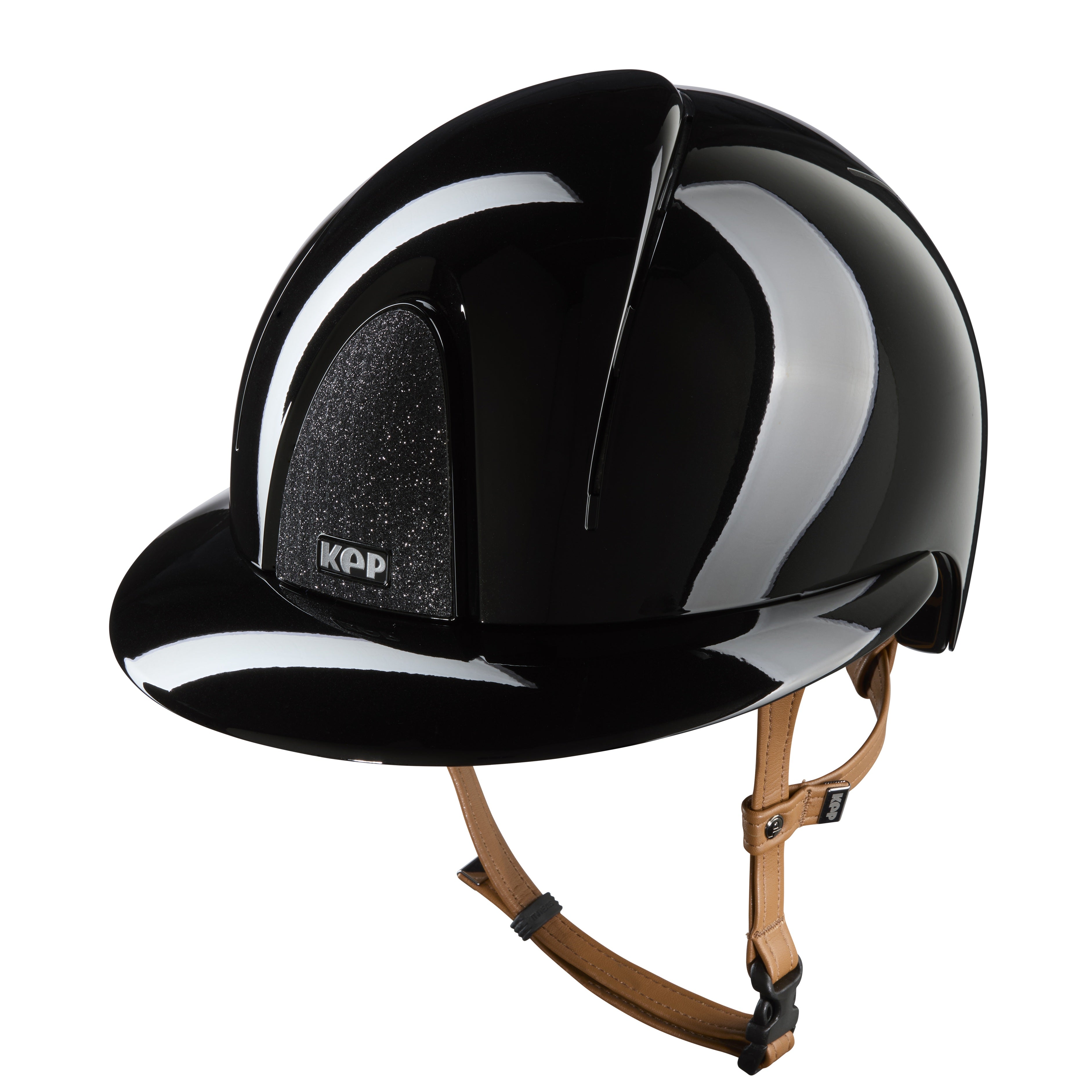 Kep Smart Nova- Metal Polish Black Star Silver Polo Visor (chinstrap beige)