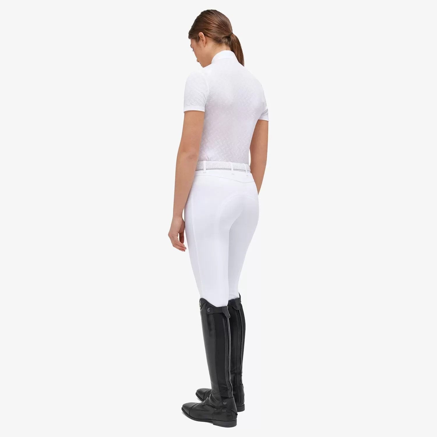 Cavalleria Toscana Sheer Jacquard Jersey Competition Polo