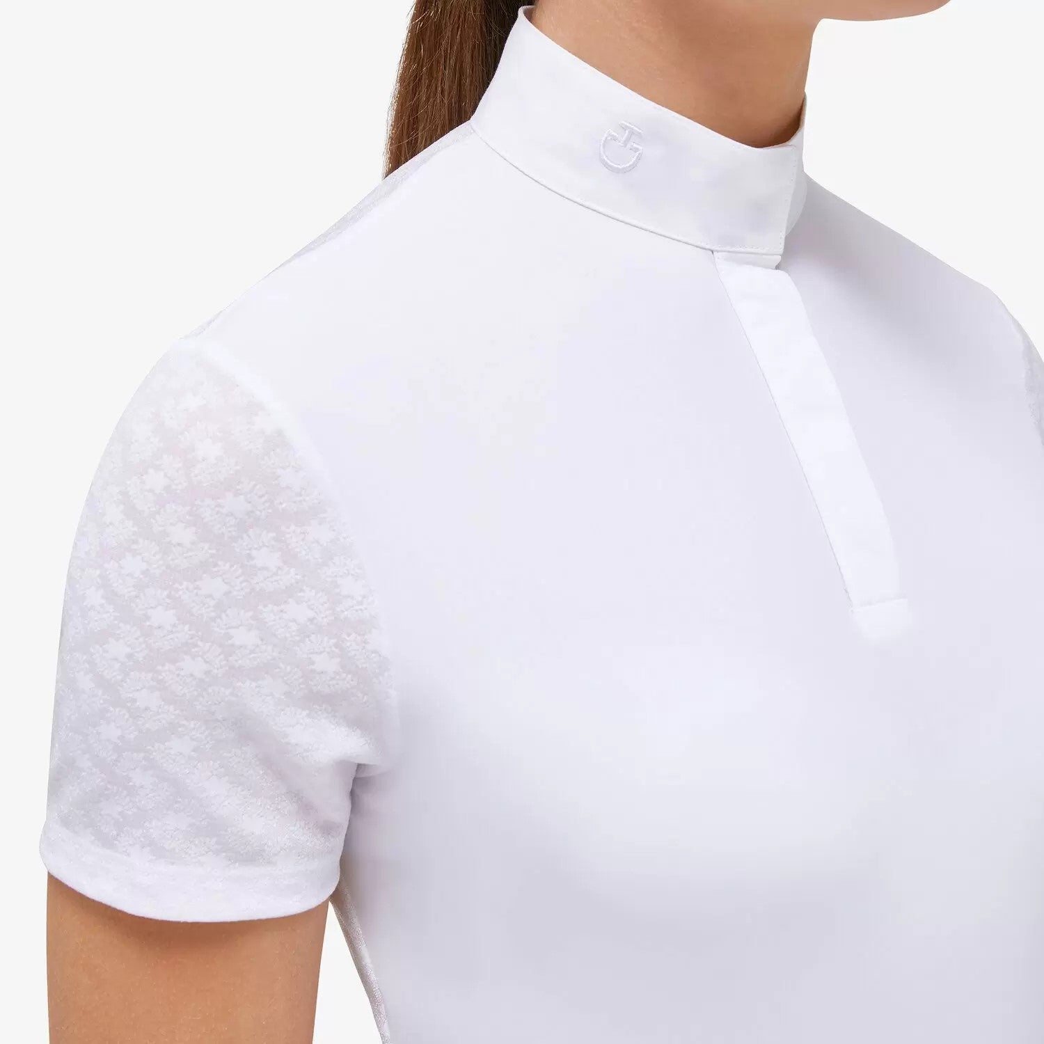 Cavalleria Toscana Sheer Jacquard Jersey Competition Polo