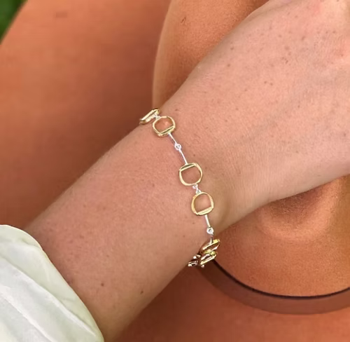 Stirrup & Lead - Two Tone Snaffle Bracelet