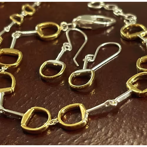 Stirrup & Lead - Two Tone Snaffle Bracelet