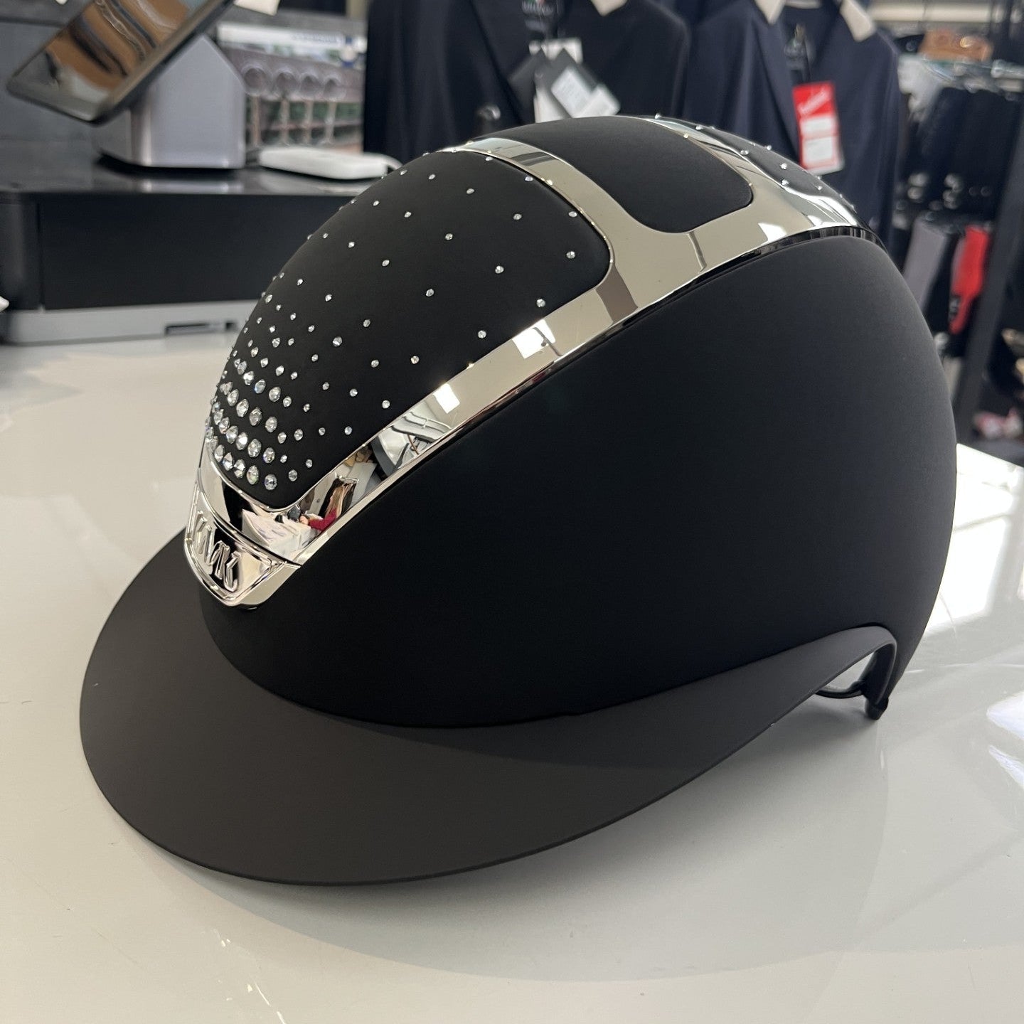 Kask Star Lady Chrome Black/Silver Swarovski Crystal Passage S - in stock and ready to ship! KA14