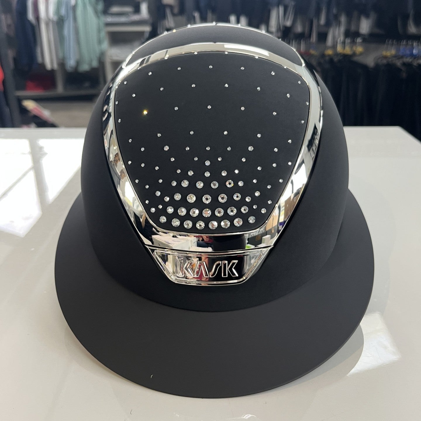 Kask Star Lady Chrome Black/Silver Swarovski Crystal Passage S - in stock and ready to ship! KA14