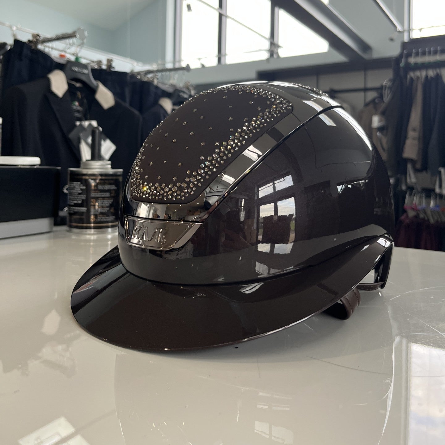 Kask Star Lady Pure Shine Espresso Brown In-out Crystal S - in stock and ready to ship! KA13