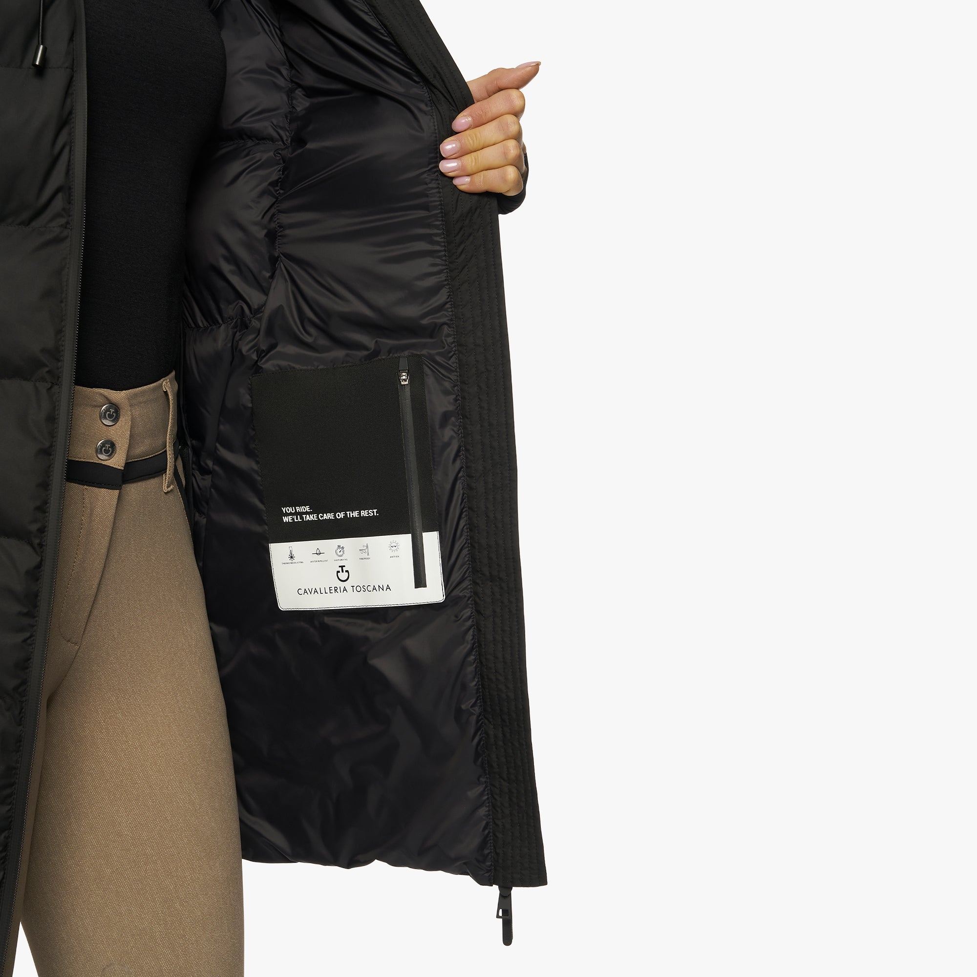 Cavalleria Toscana Belted Quilted Hooded Coat - last one Large