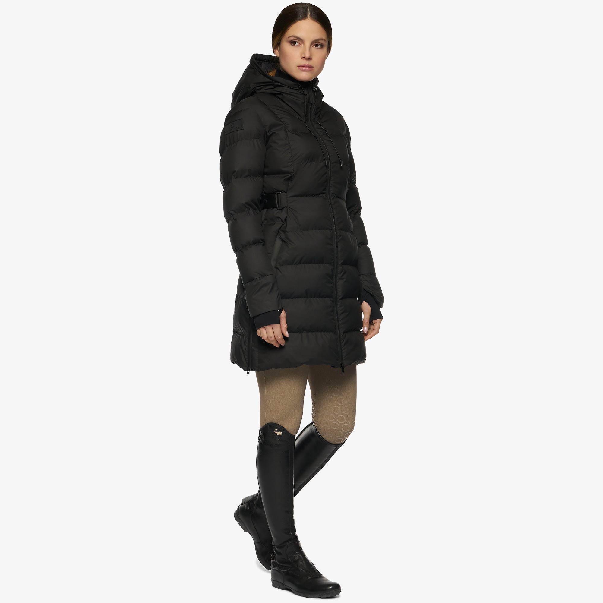 Cavalleria Toscana Belted Quilted Hooded Coat