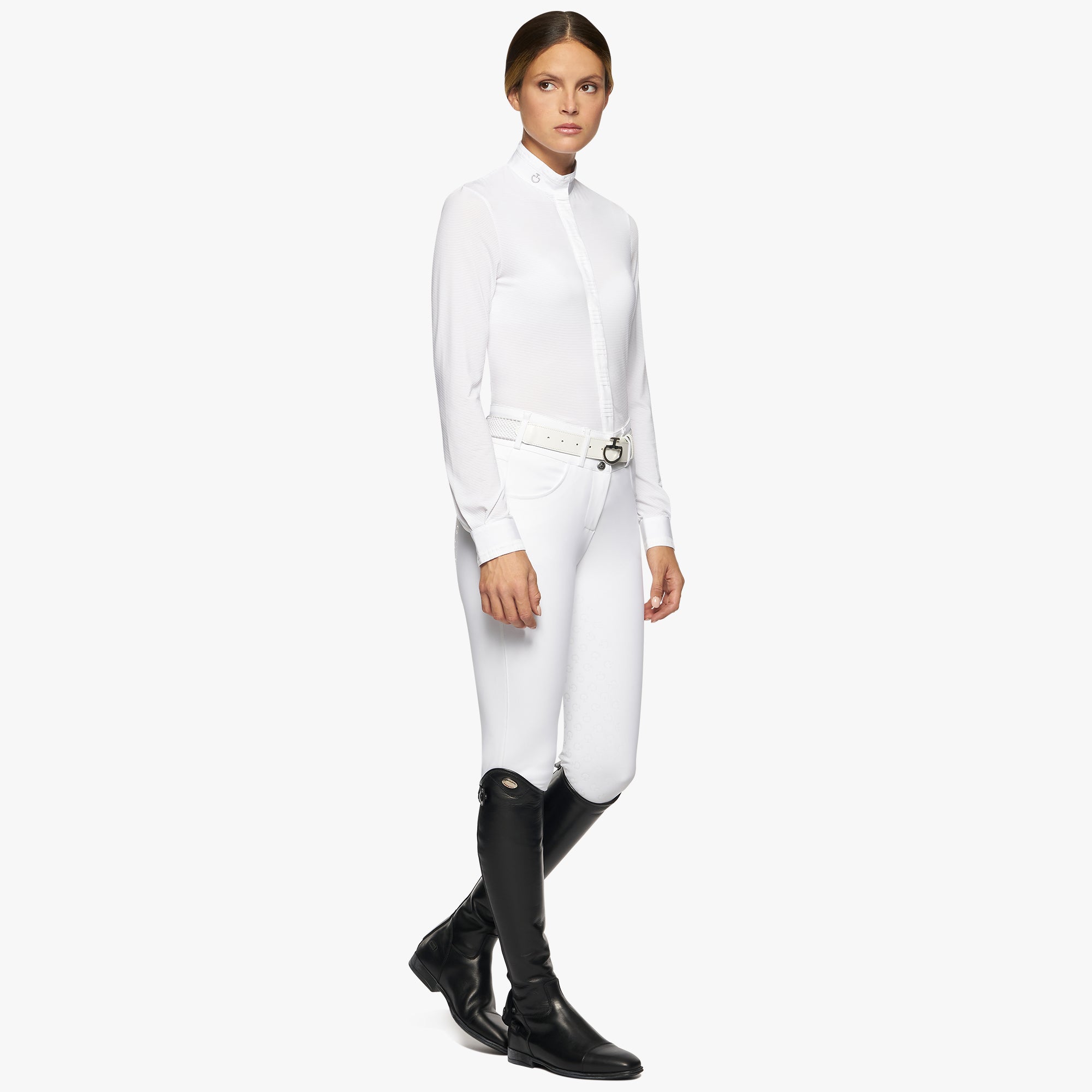 Cavalleria Toscana Alternating Pleats Jersey Showshirt- CAD214