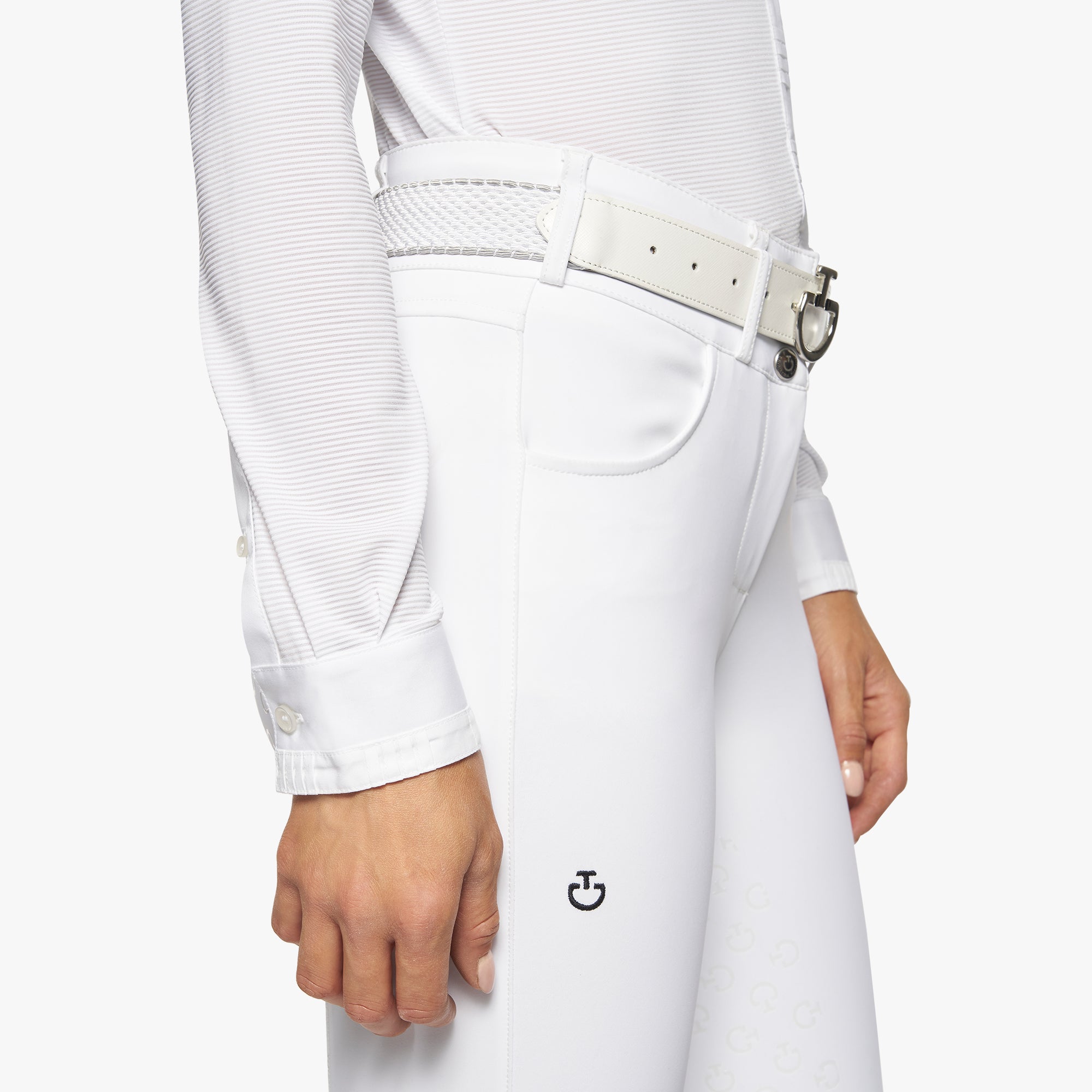 Cavalleria Toscana Alternating Pleats Jersey Showshirt- CAD214