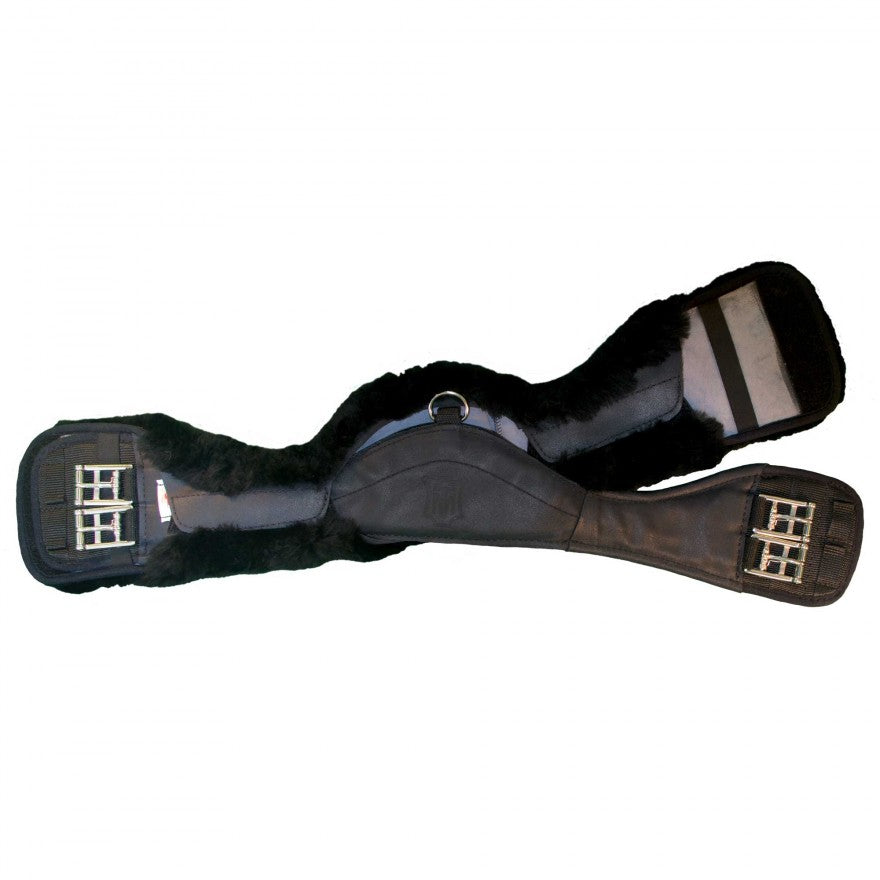 Mattes sheepskin cover for short girth - Slim Line - Asymmetric