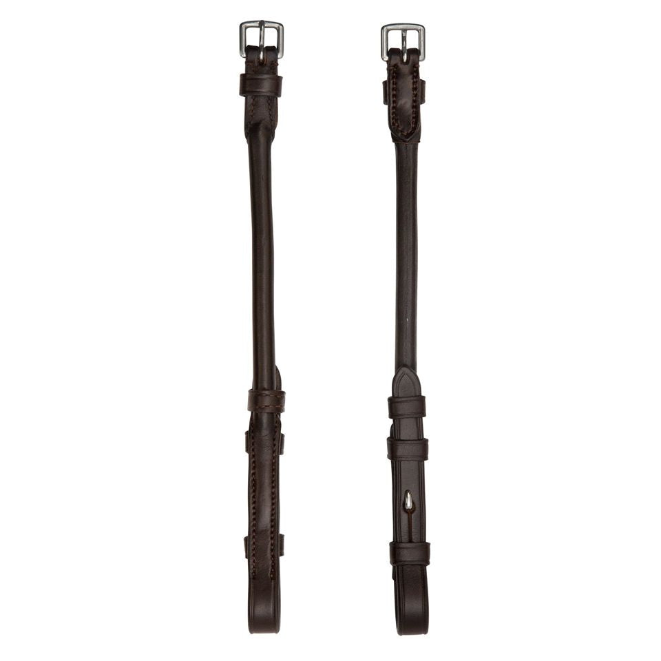 Schockemohle Anatomical Bridle Cheek Pieces Rolled Leather - COB