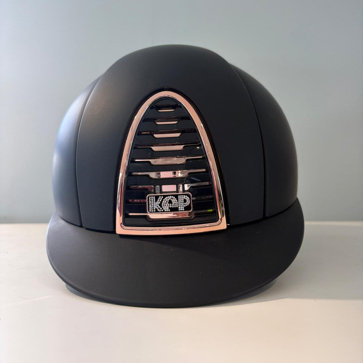 Kep Cromo2 Black Matte/Rosegold Frame & Crystal Logo Medium KE19