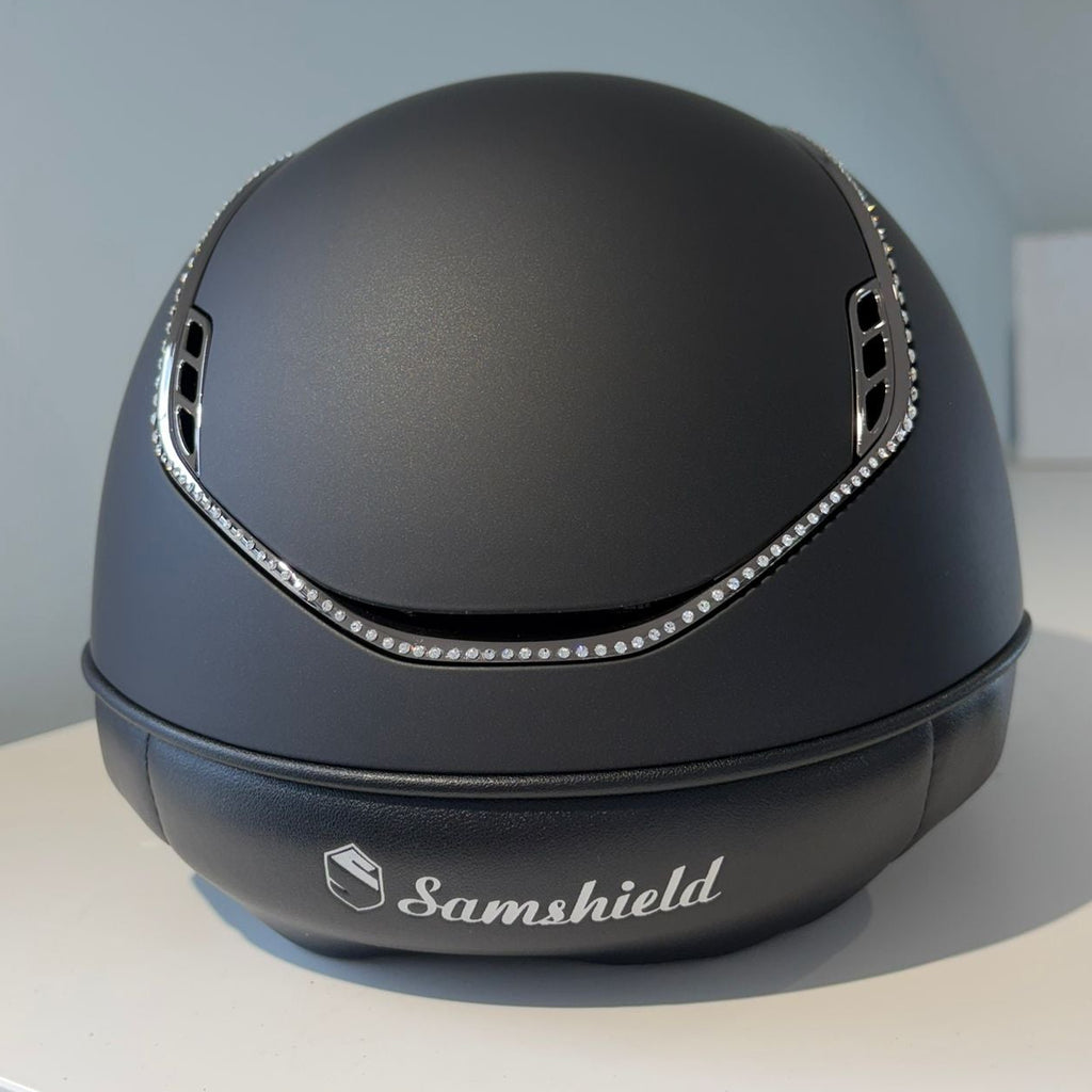 Samshield Miss Shield 2.0 Black with 300 Swarovski trim and Tiara frontal band M- S301