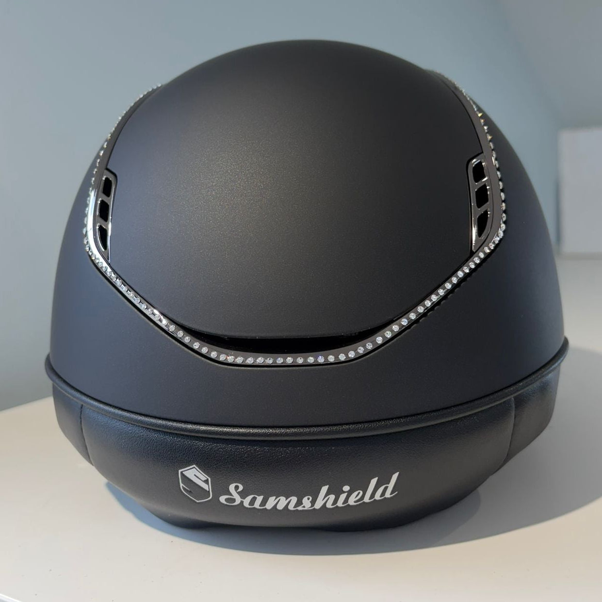 Samshield Miss Shield 2.0 Black with 300 Swarovski trim and Tiara frontal band M- S301