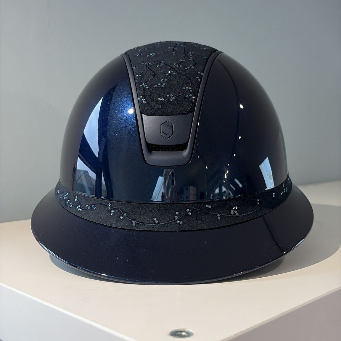 Samshield Miss Shield 2.0 Glossy Blue with Crystal Leaf top and Frontal Band M - S304