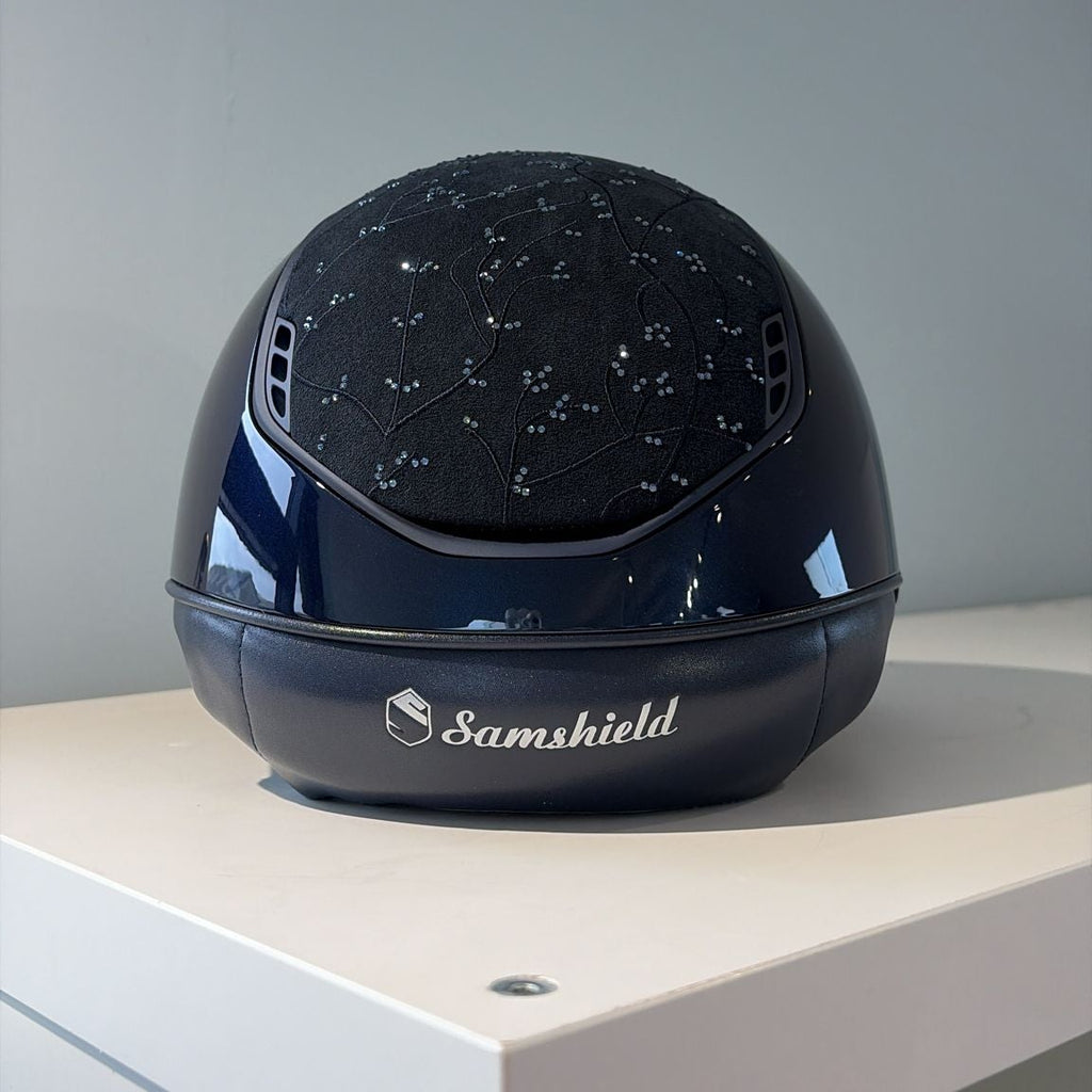 Samshield Miss Shield 2.0 Glossy Blue with Crystal Leaf top and Frontal Band M - S304