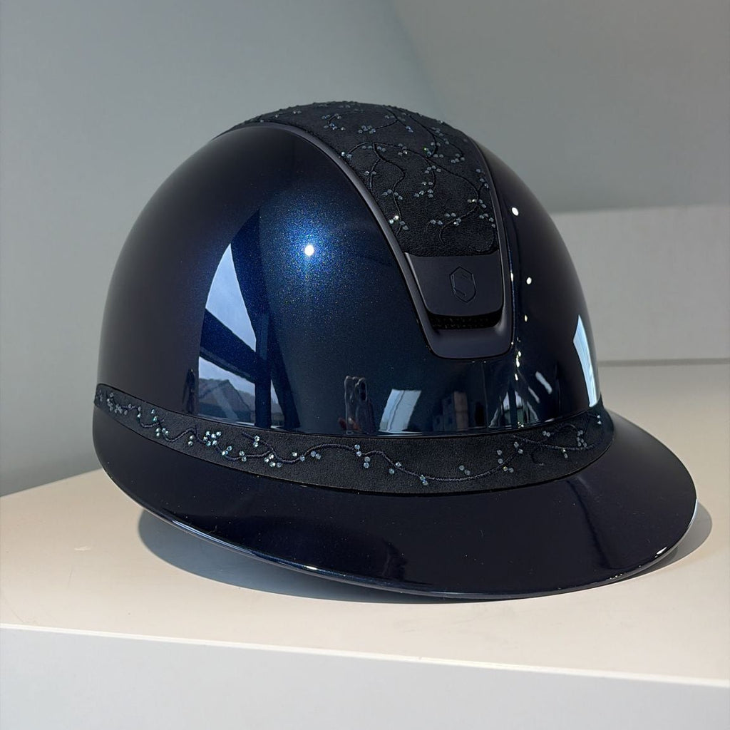 Samshield Miss Shield 2.0 Glossy Blue with Crystal Leaf top and Frontal Band M - S304