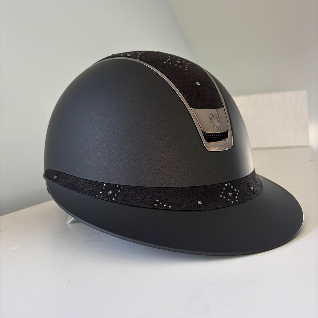 Samshield Miss Shield 2.0 Shadowmatt Black with Celestial Crystal Top and Frontal Band M - S315