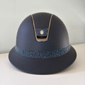 Samshield Miss Shield 2.0 Shadowmatt Blue with Blue Crystal Fabric Badge and Frontal Band M - S317